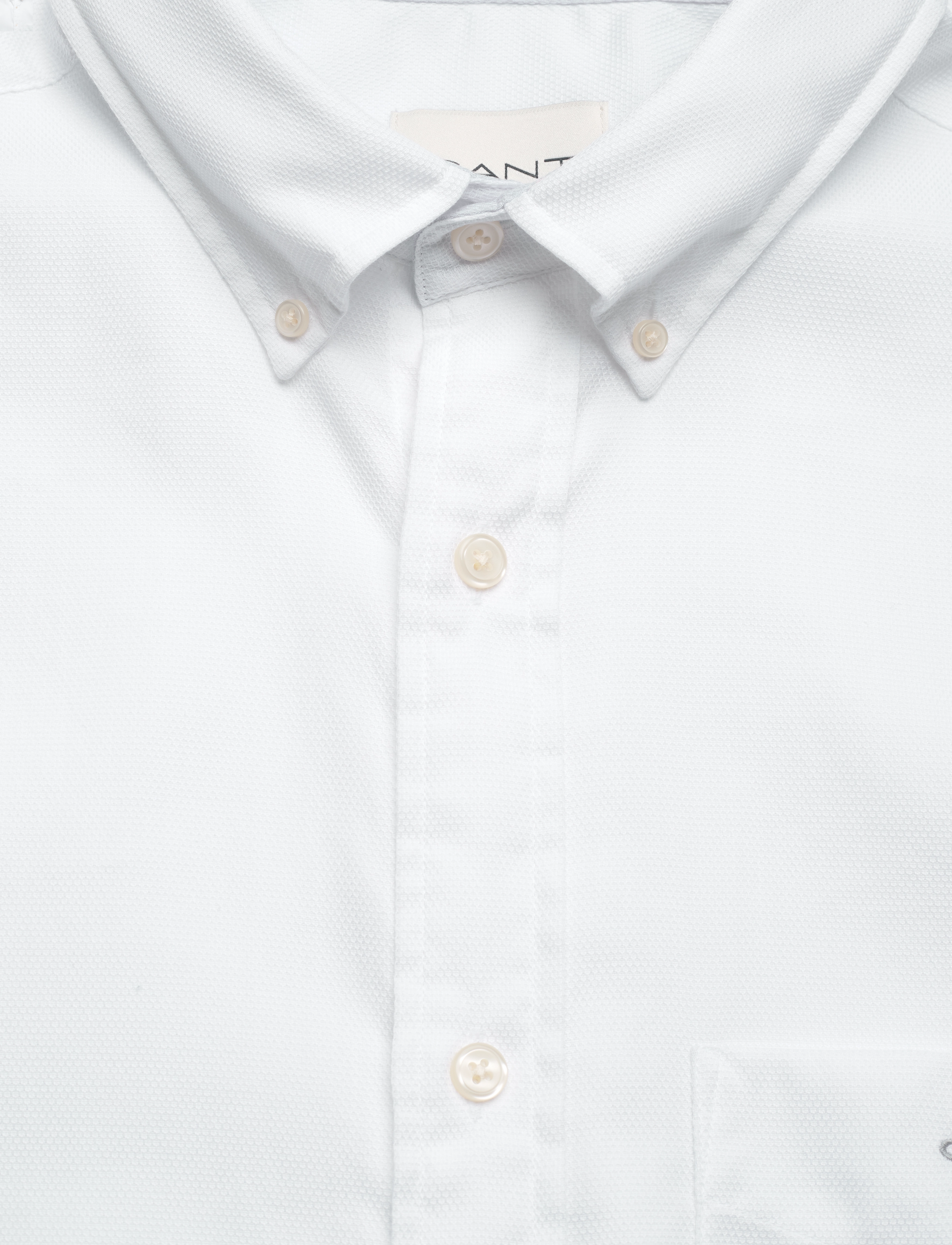 GANT - REG HONEYCOMB TEXTURE SHIRT - white - 2