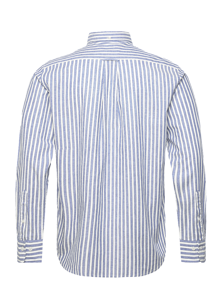 Gant - REG COTTON LINEN STRIPE SHIRT - rich blue - 1