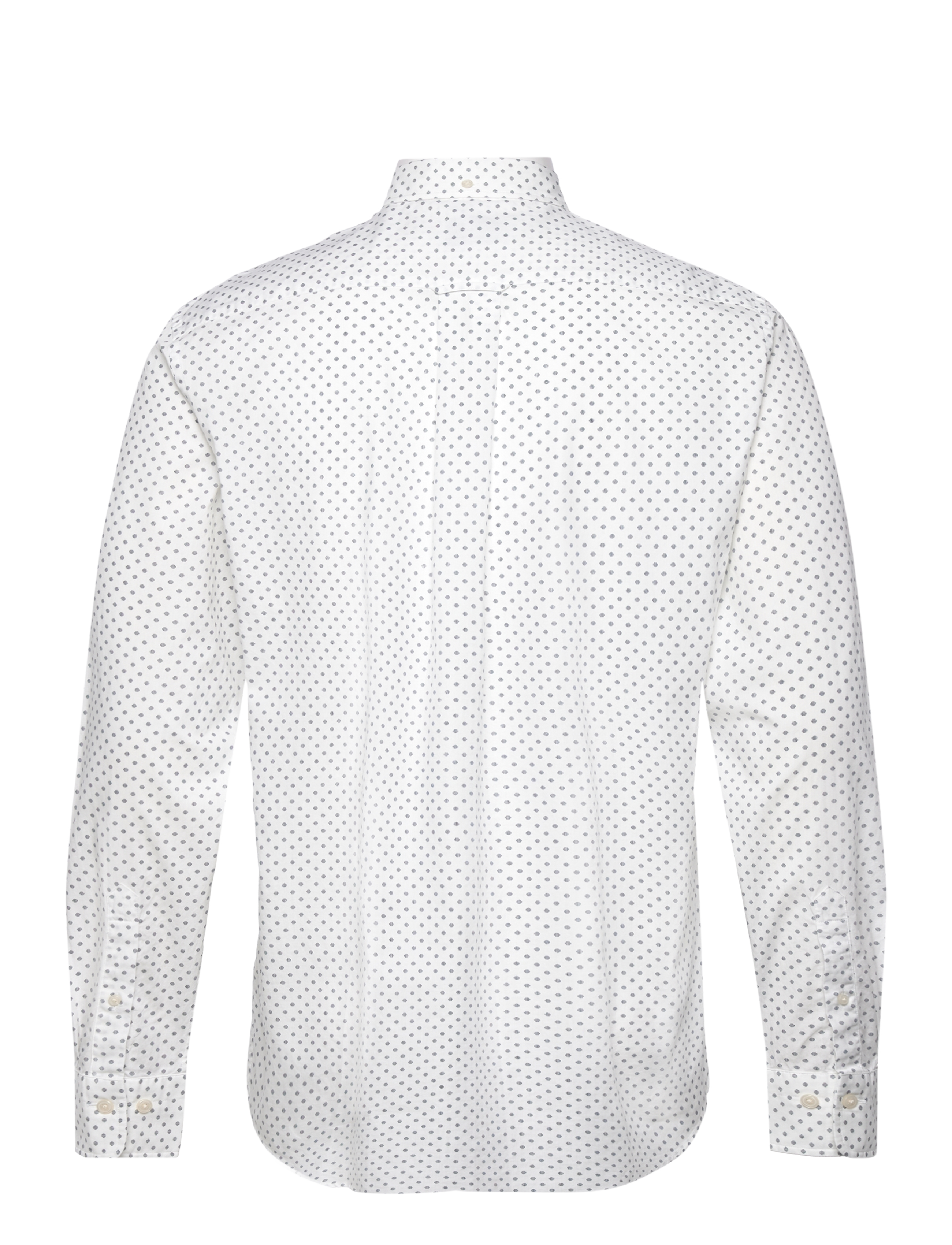 GANT - REG MICRO PRINT SHIRT - eggshell - 1