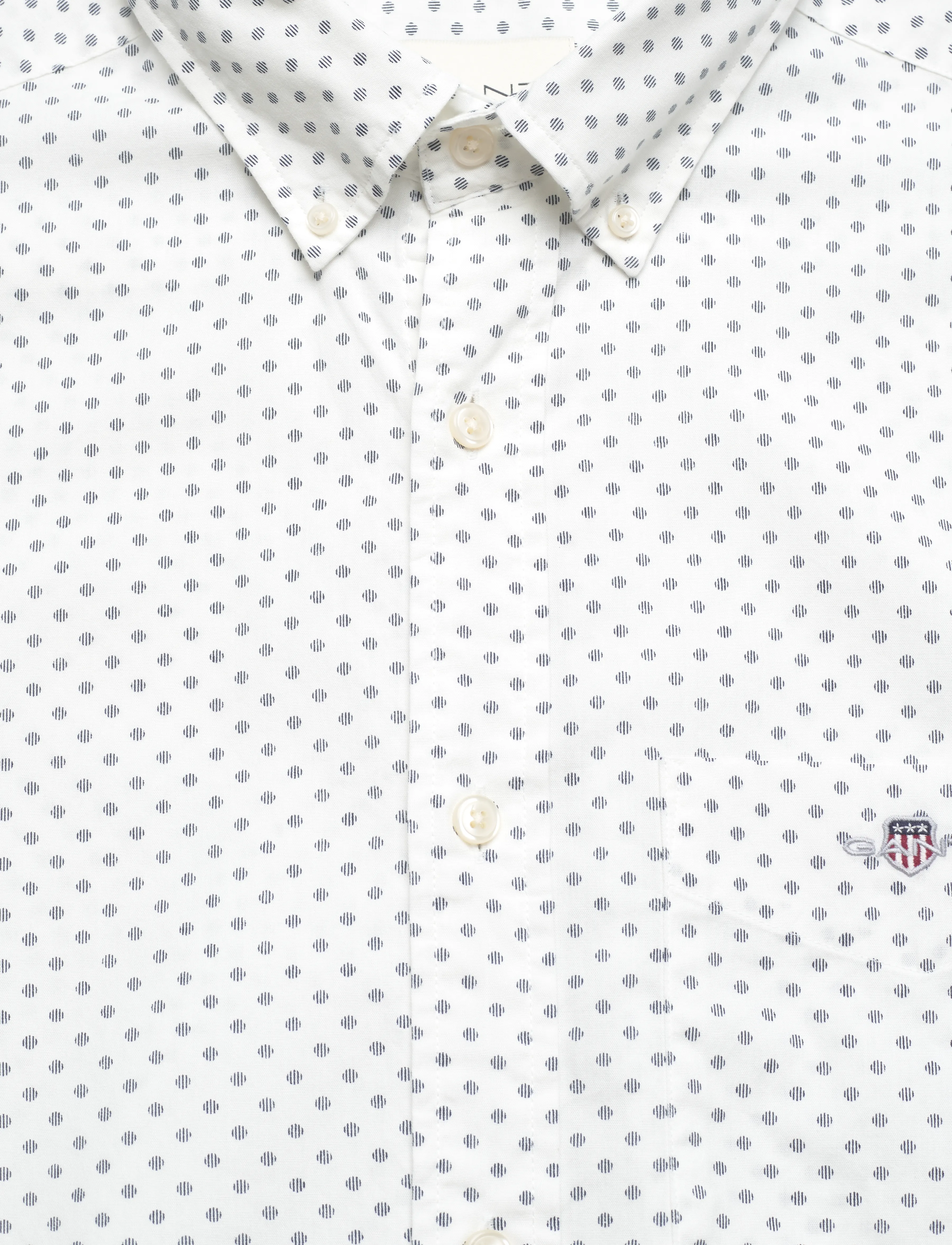 GANT - REG MICRO PRINT SHIRT - eggshell - 2