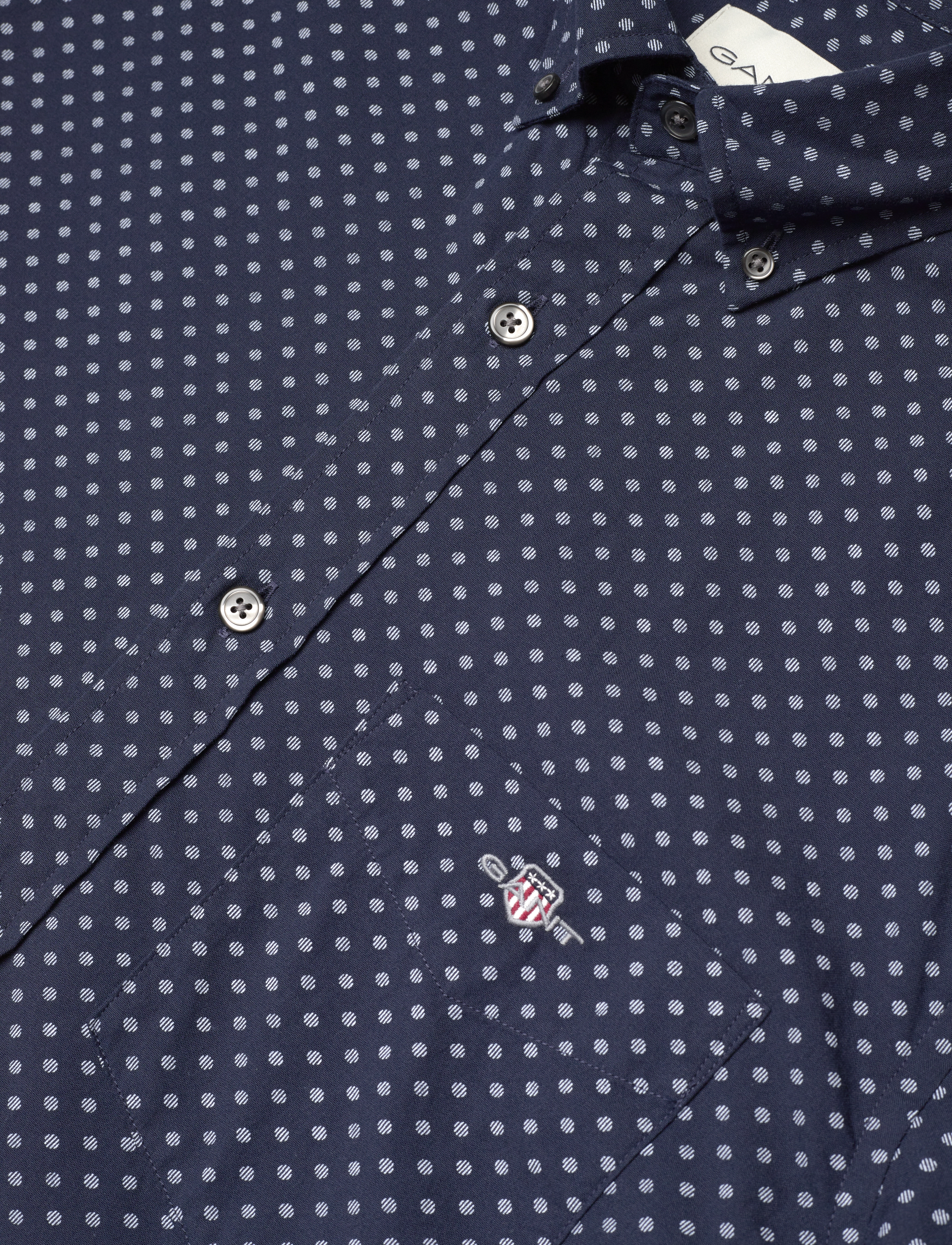GANT - REG MICRO PRINT SHIRT - marine - 3
