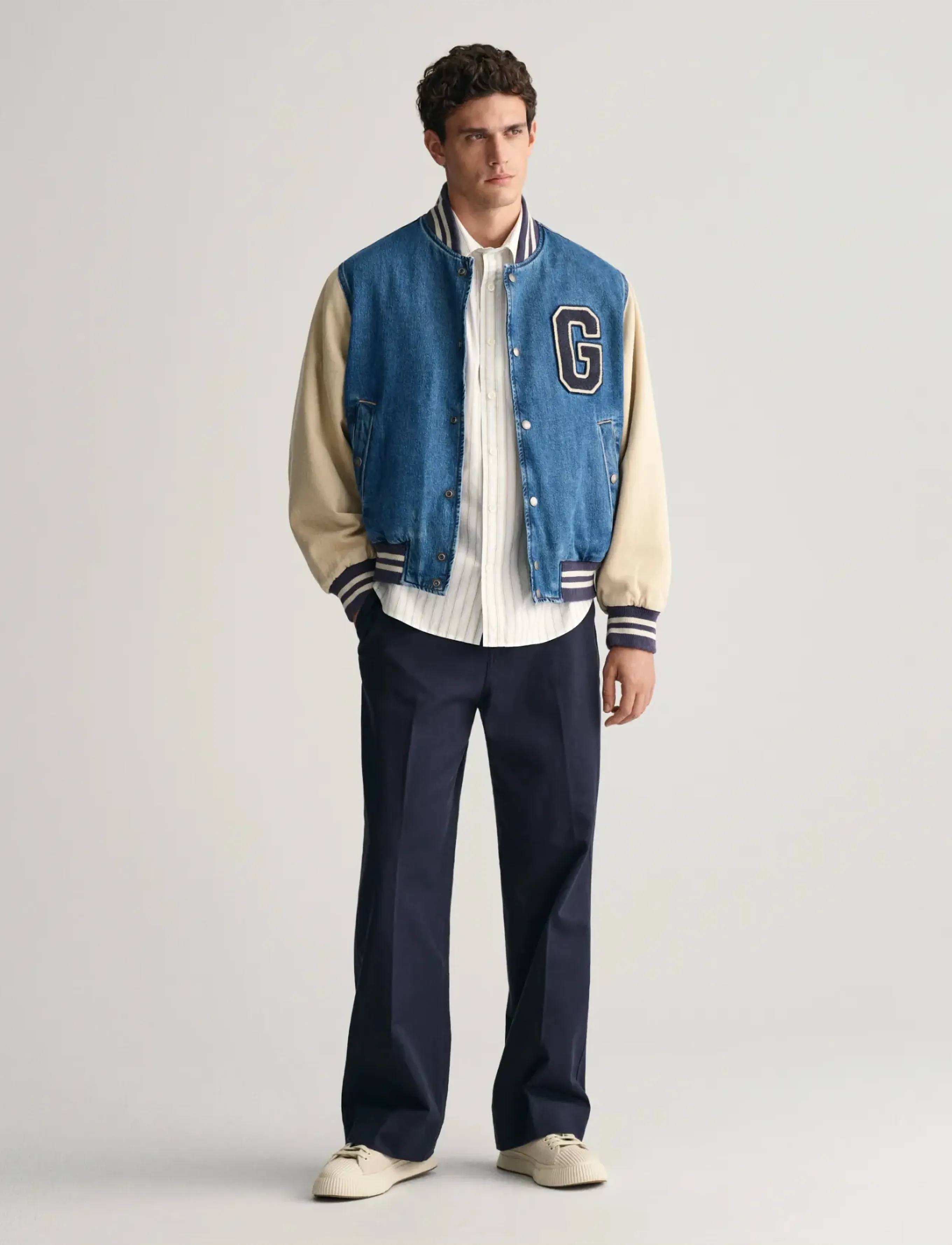 GANT - REL HERITAGE POPLIN STRIPE SS SHRT - white - 5