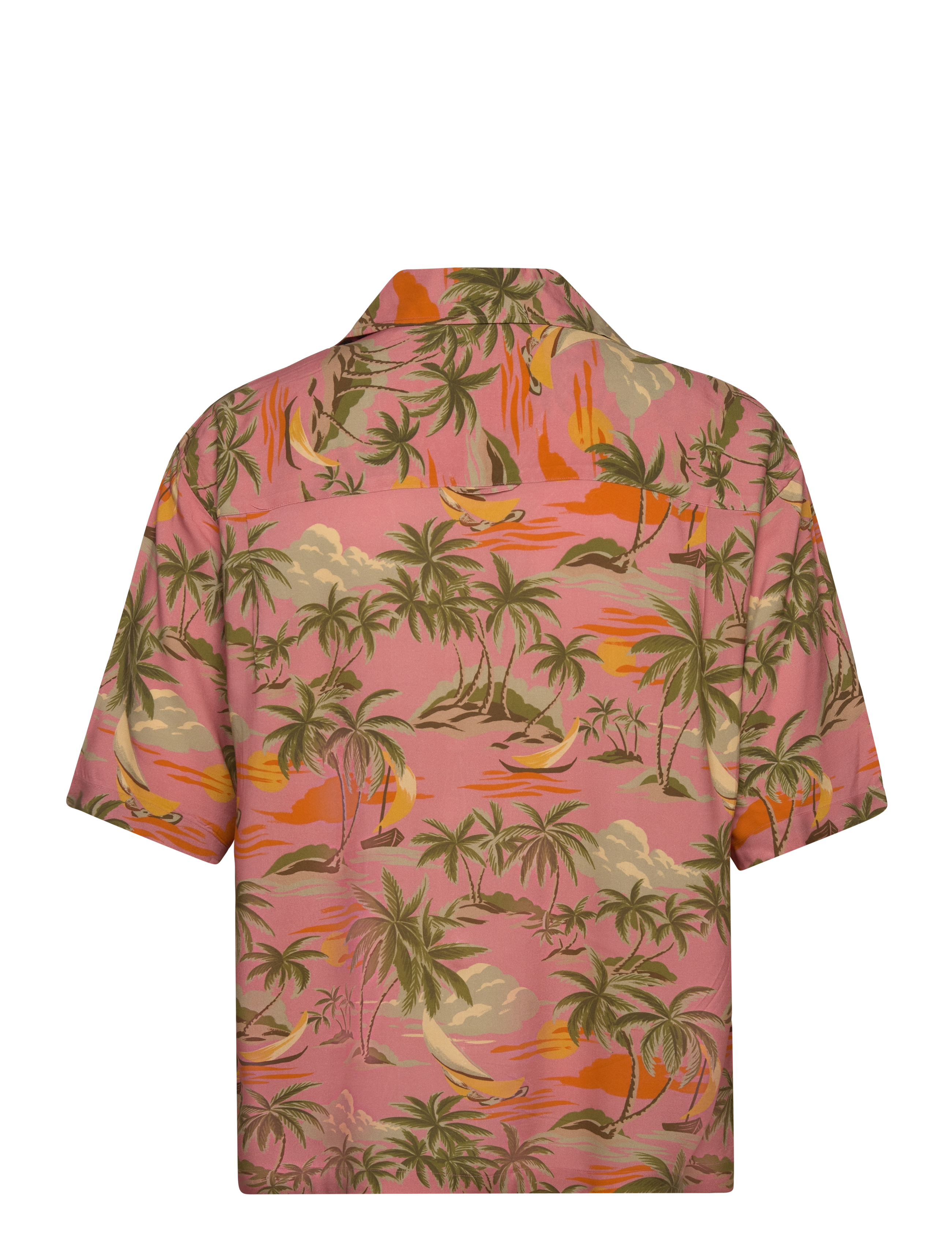 GANT - REL VISCOSE HAWAII PRINT SS SHIRT - peachy pink - 1