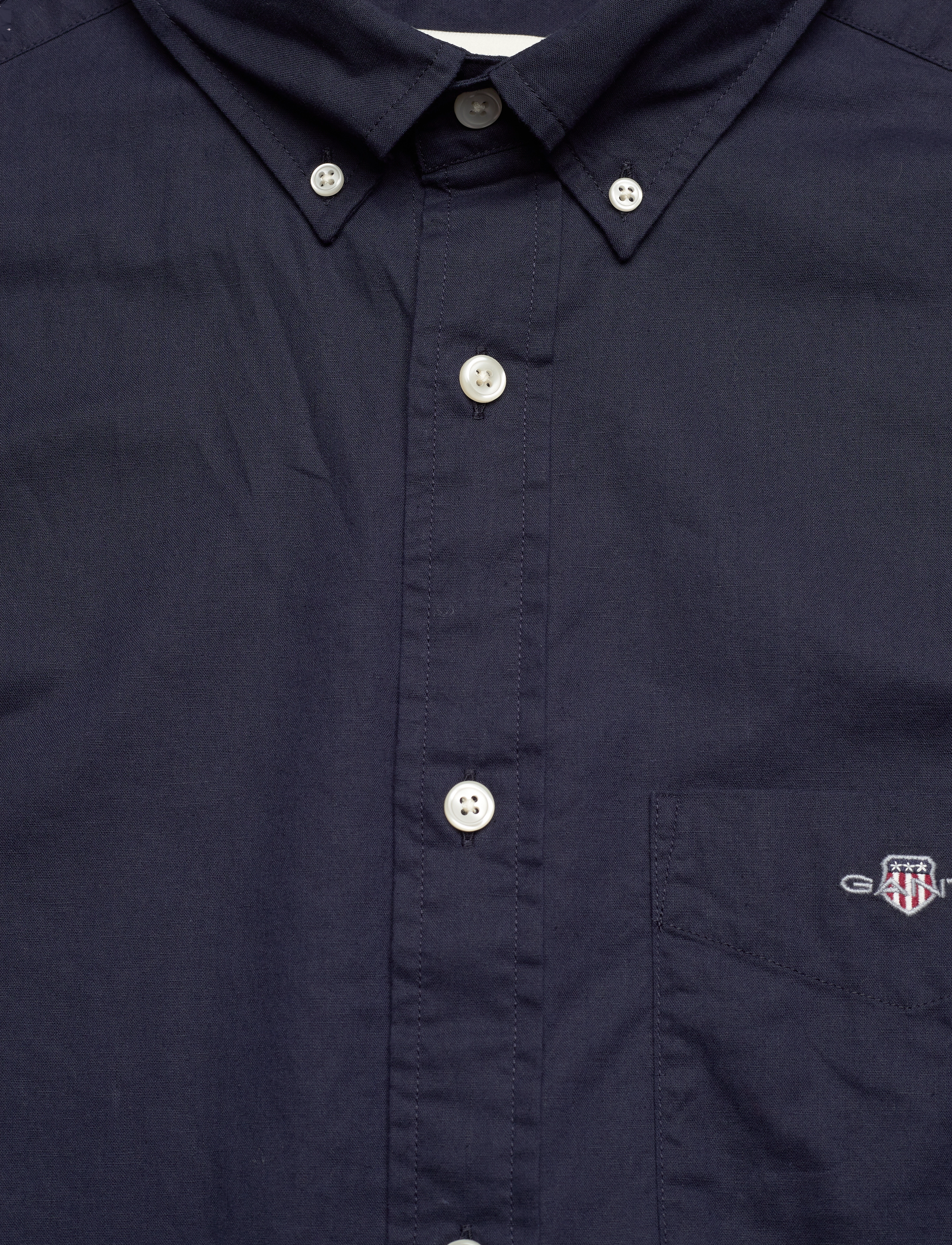 GANT - REG COTTON LINEN SHIRT - evening blue - 2