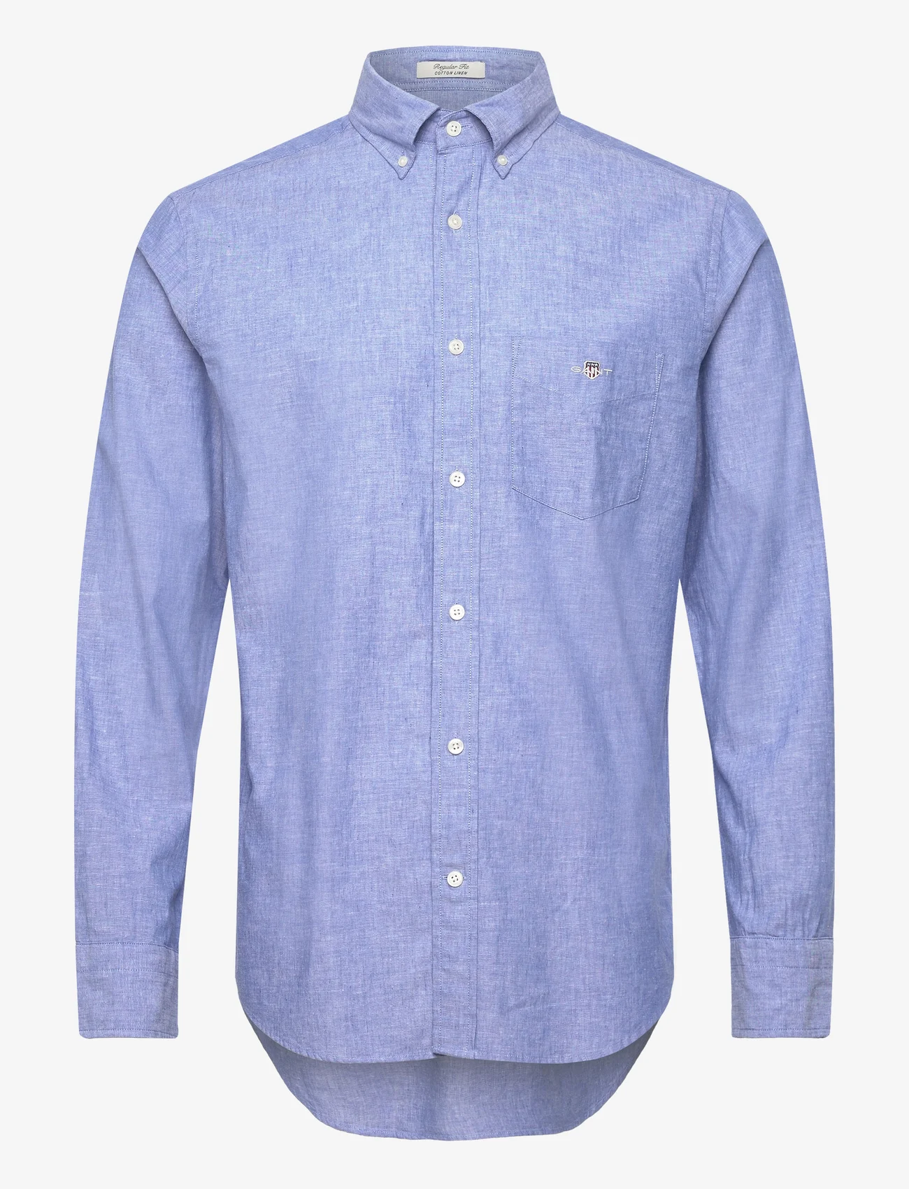 GANT - REG COTTON LINEN SHIRT - linnen overhemden - rich blue - 0