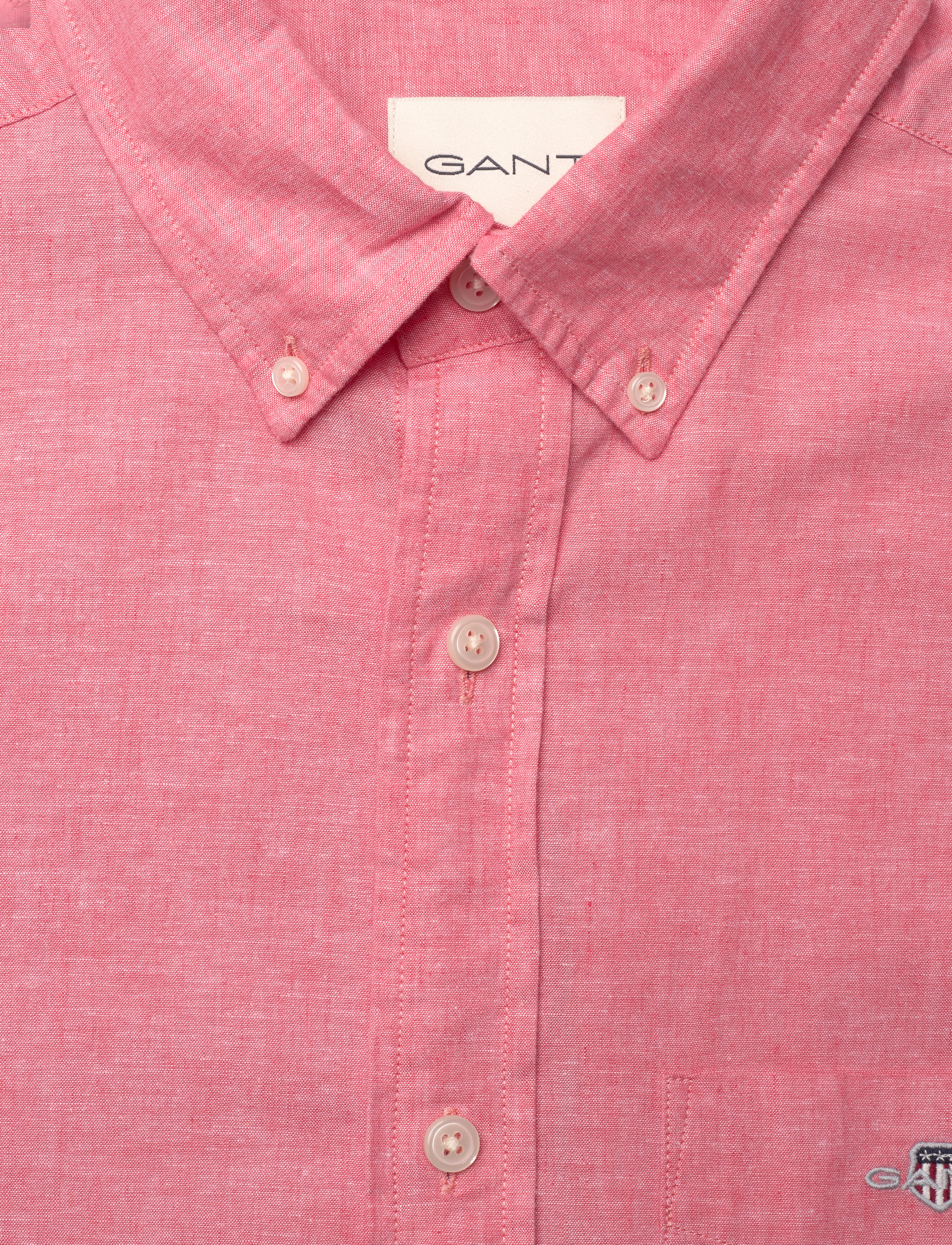GANT - REG COTTON LINEN SHIRT - sunset pink - 2