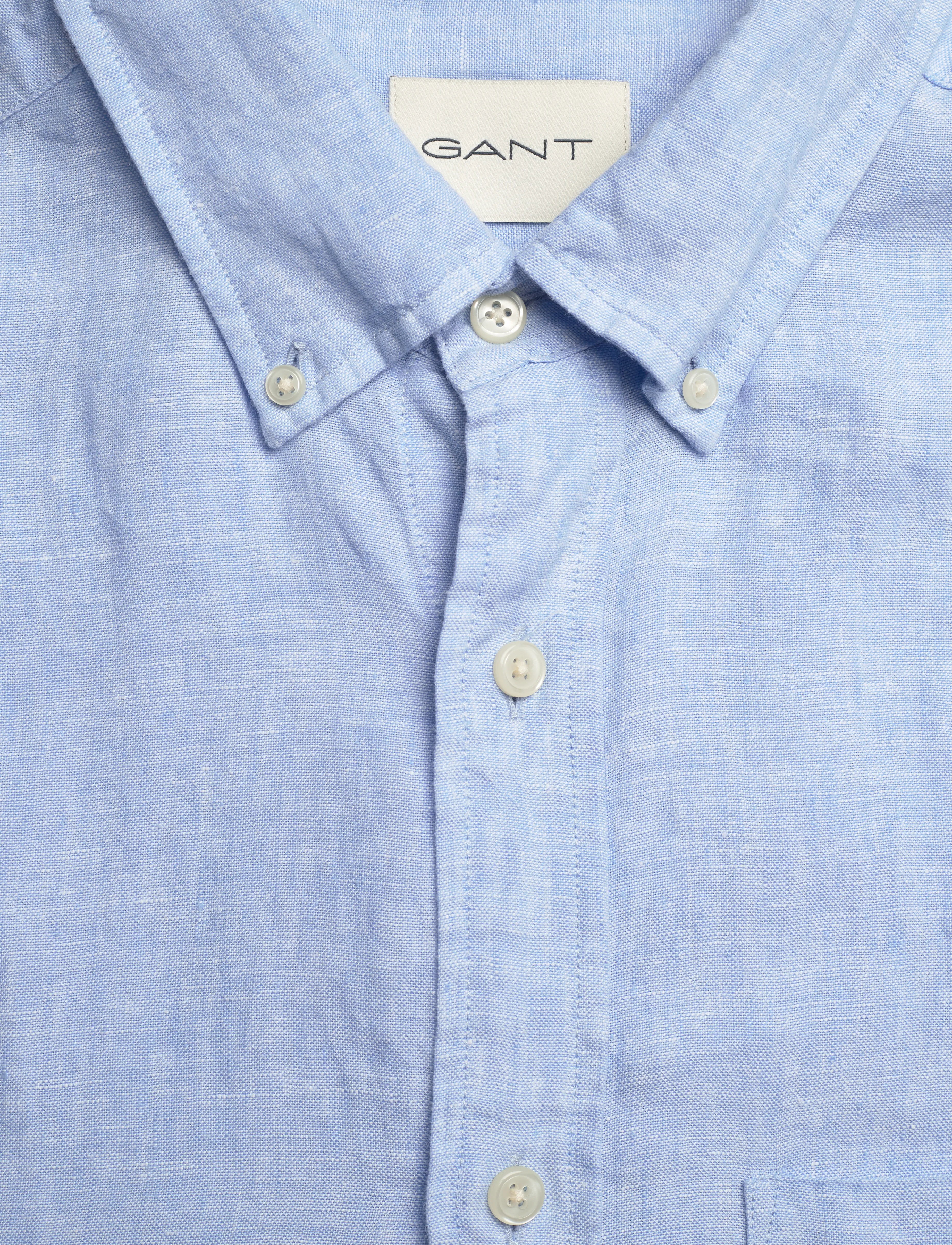 GANT - REG LINEN SHIRT - capri blue - 5