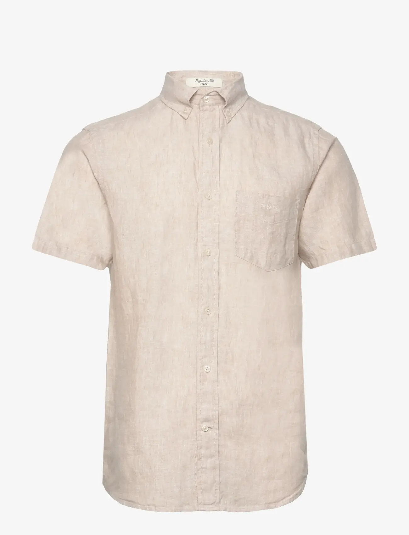 Gant - REG LINEN SS SHIRT - hørskjorter - dry sand - 0