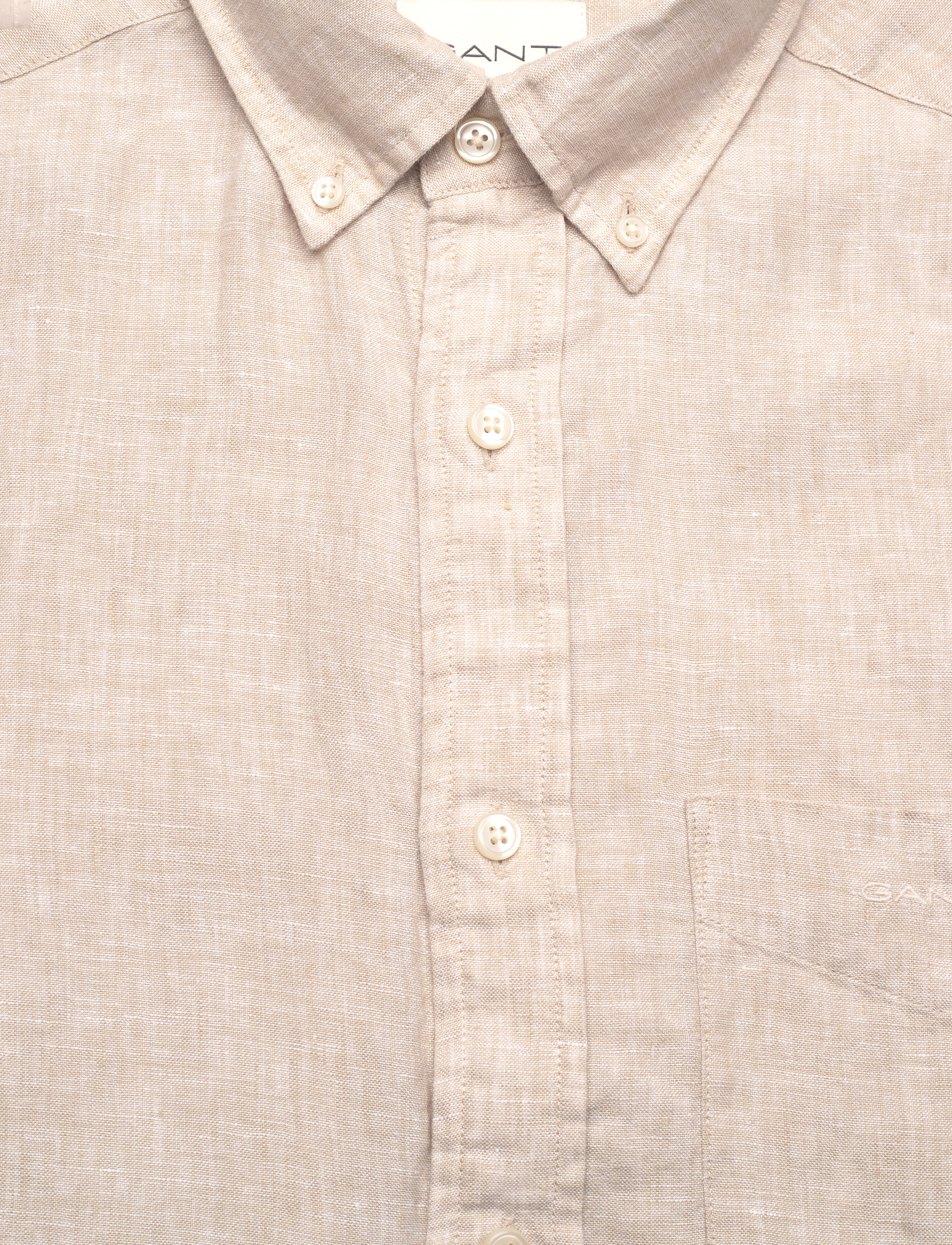 Gant - REG LINEN SS SHIRT - linased särgid - dry sand - 2