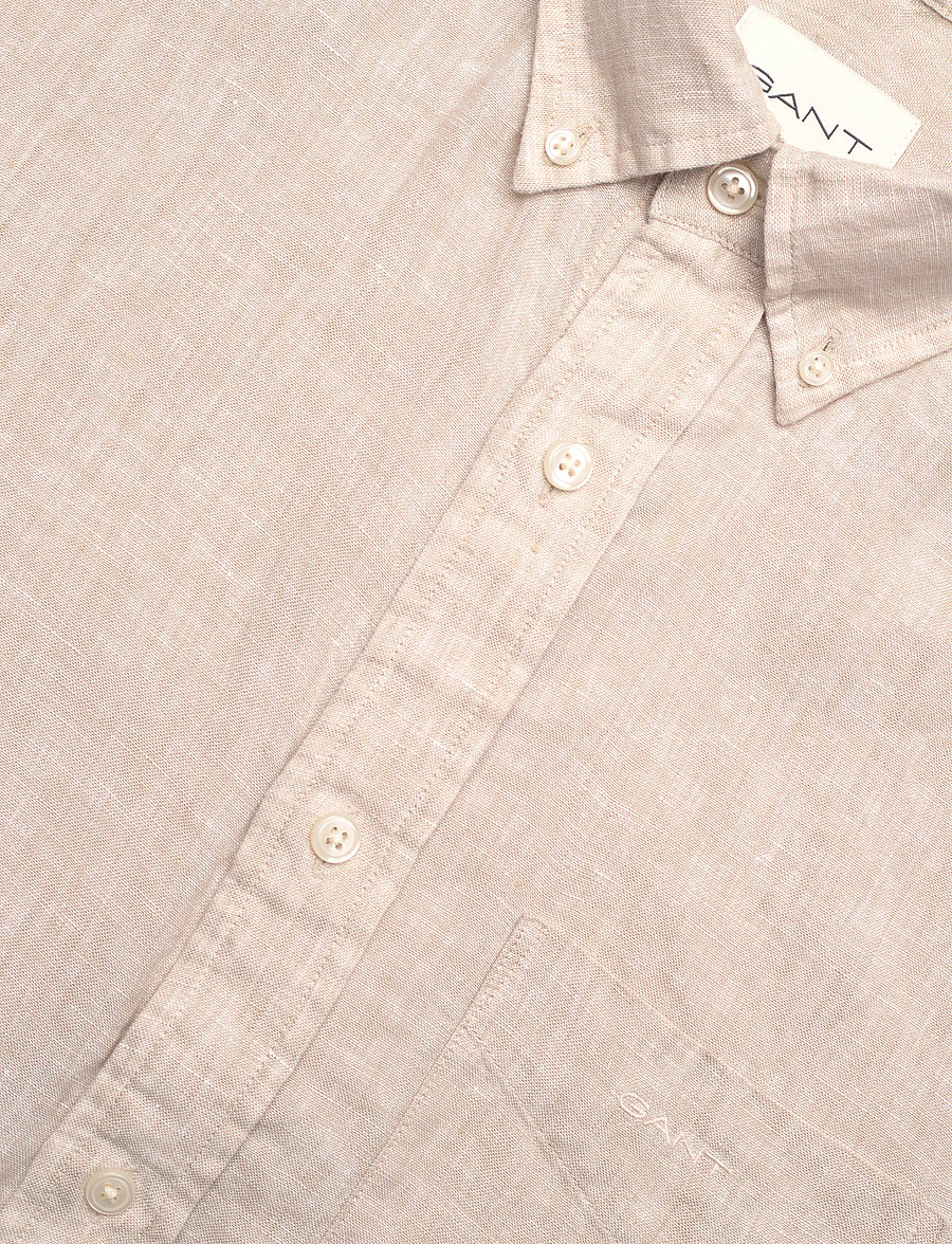 Gant - REG LINEN SS SHIRT - leinenhemden - dry sand - 3