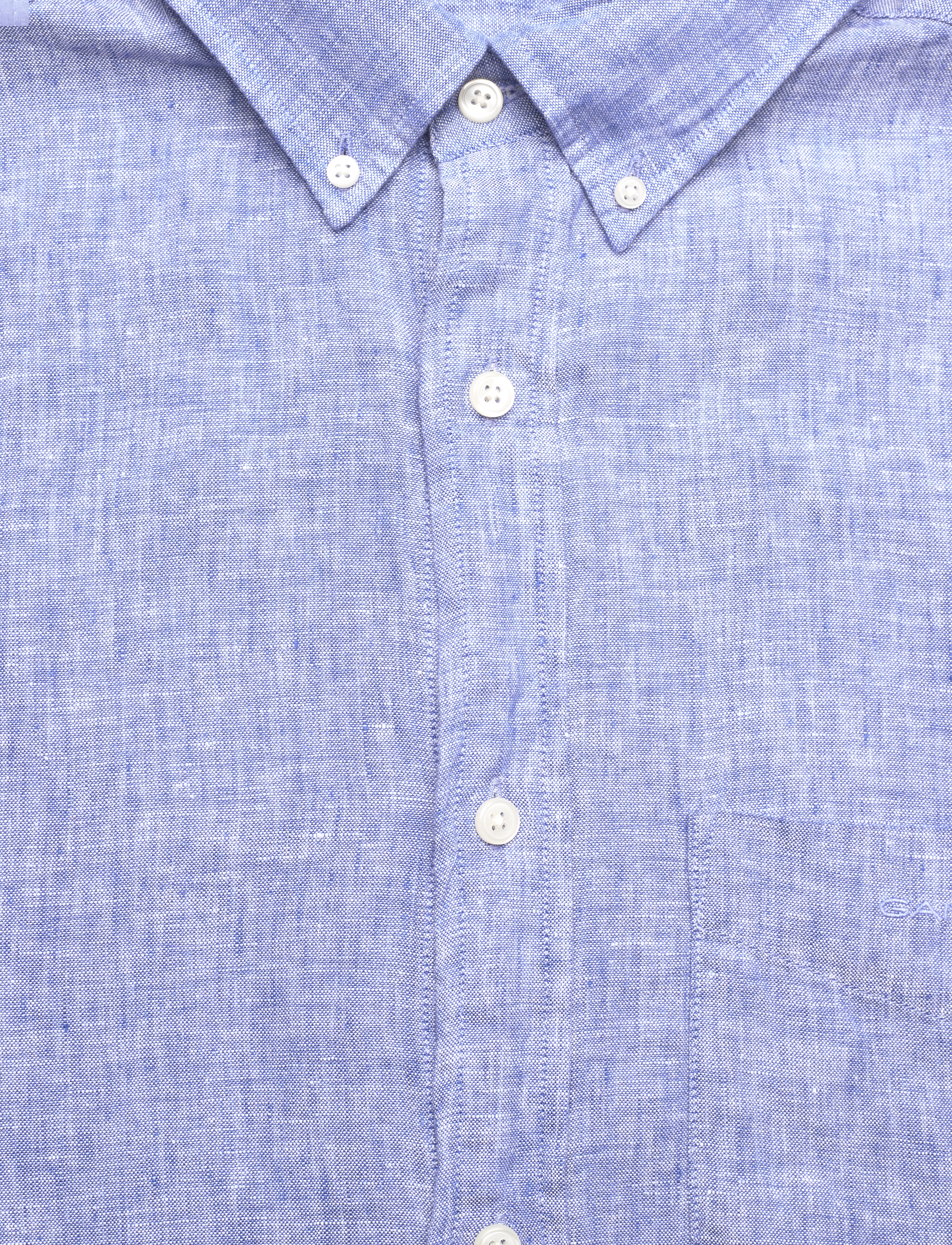Gant - REG LINEN SS SHIRT - rich blue - 5
