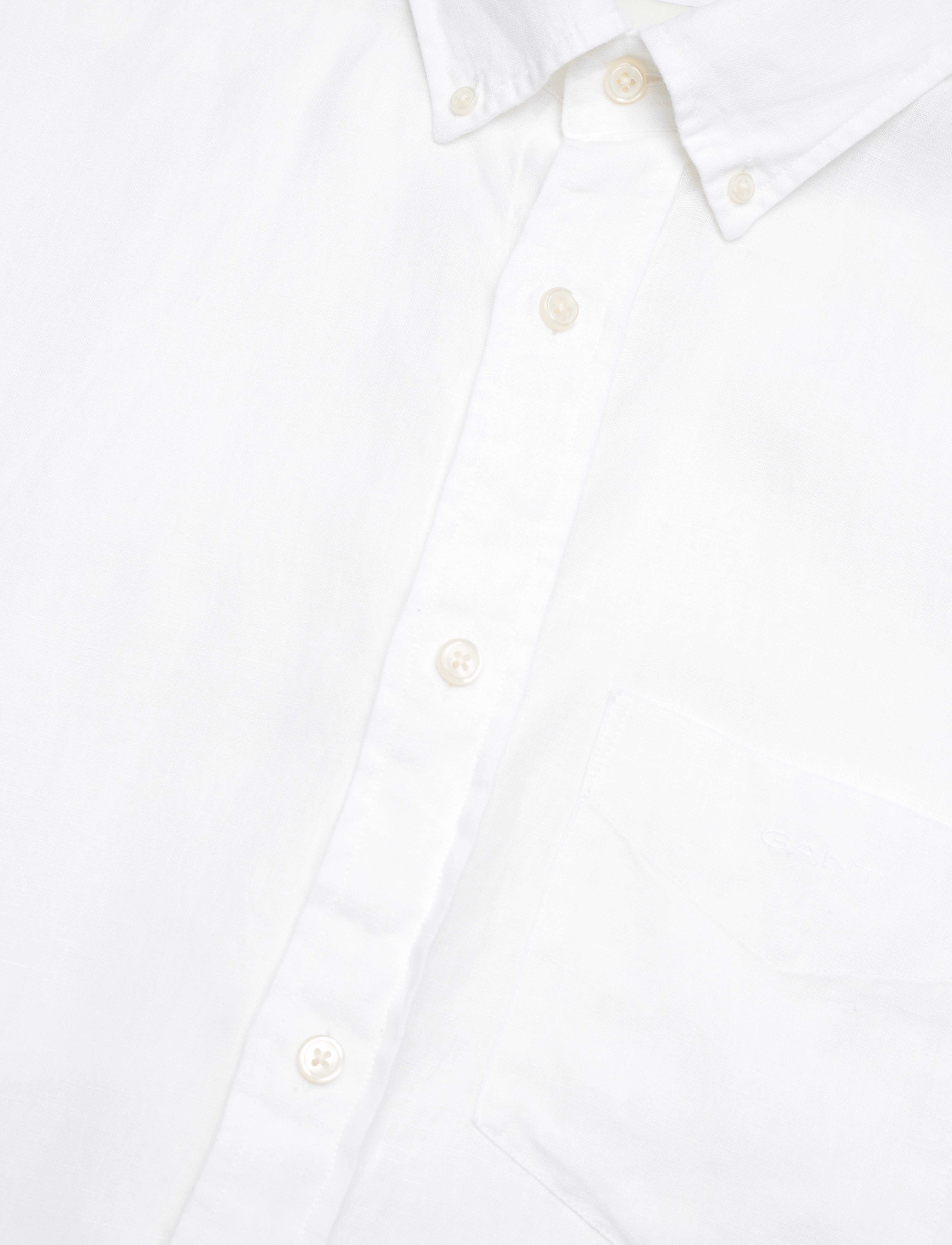 Gant - REG LINEN SS SHIRT - white - 3