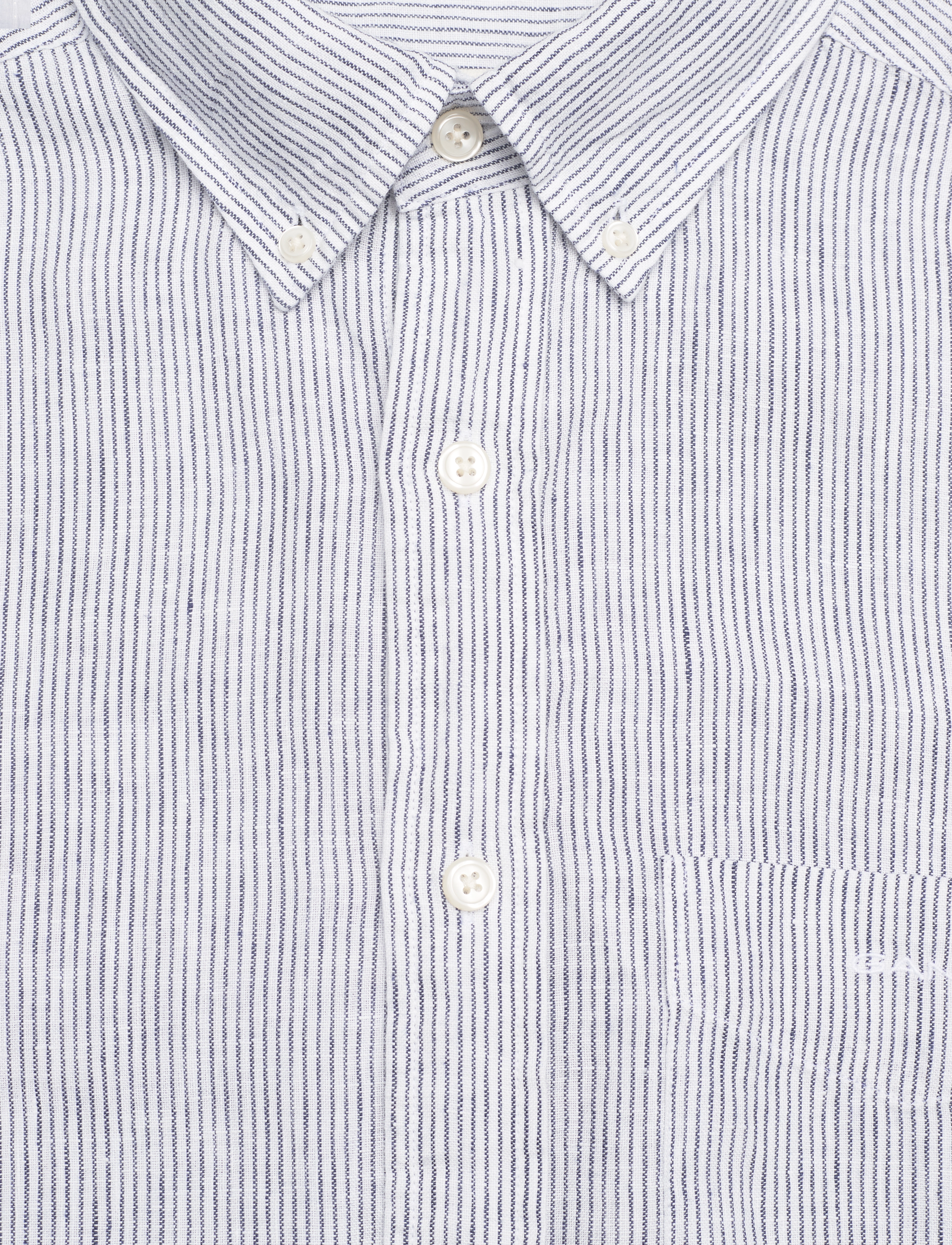 GANT - REG LINEN STRIPE SS SHIRT - white - 2
