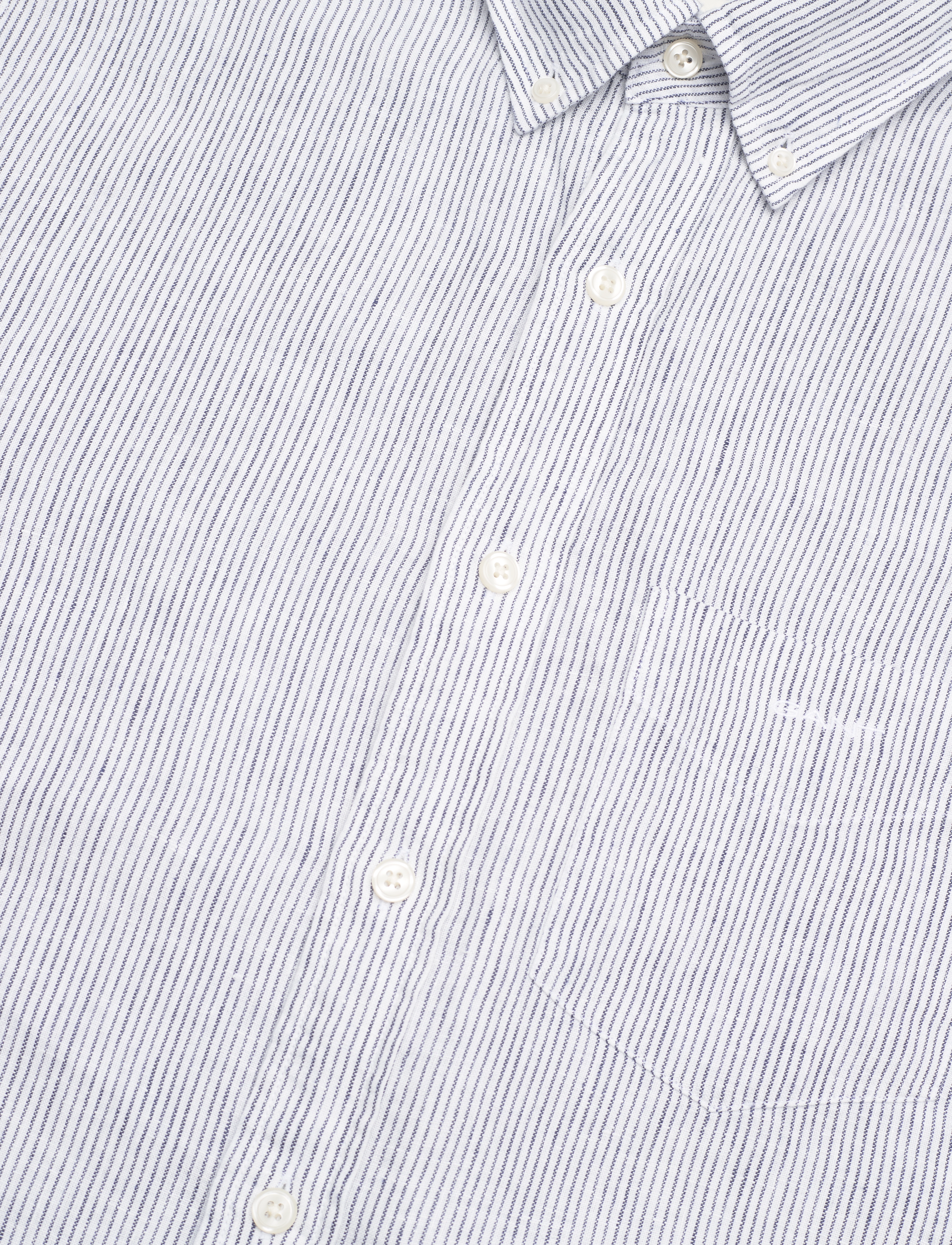 GANT - REG LINEN STRIPE SS SHIRT - white - 3