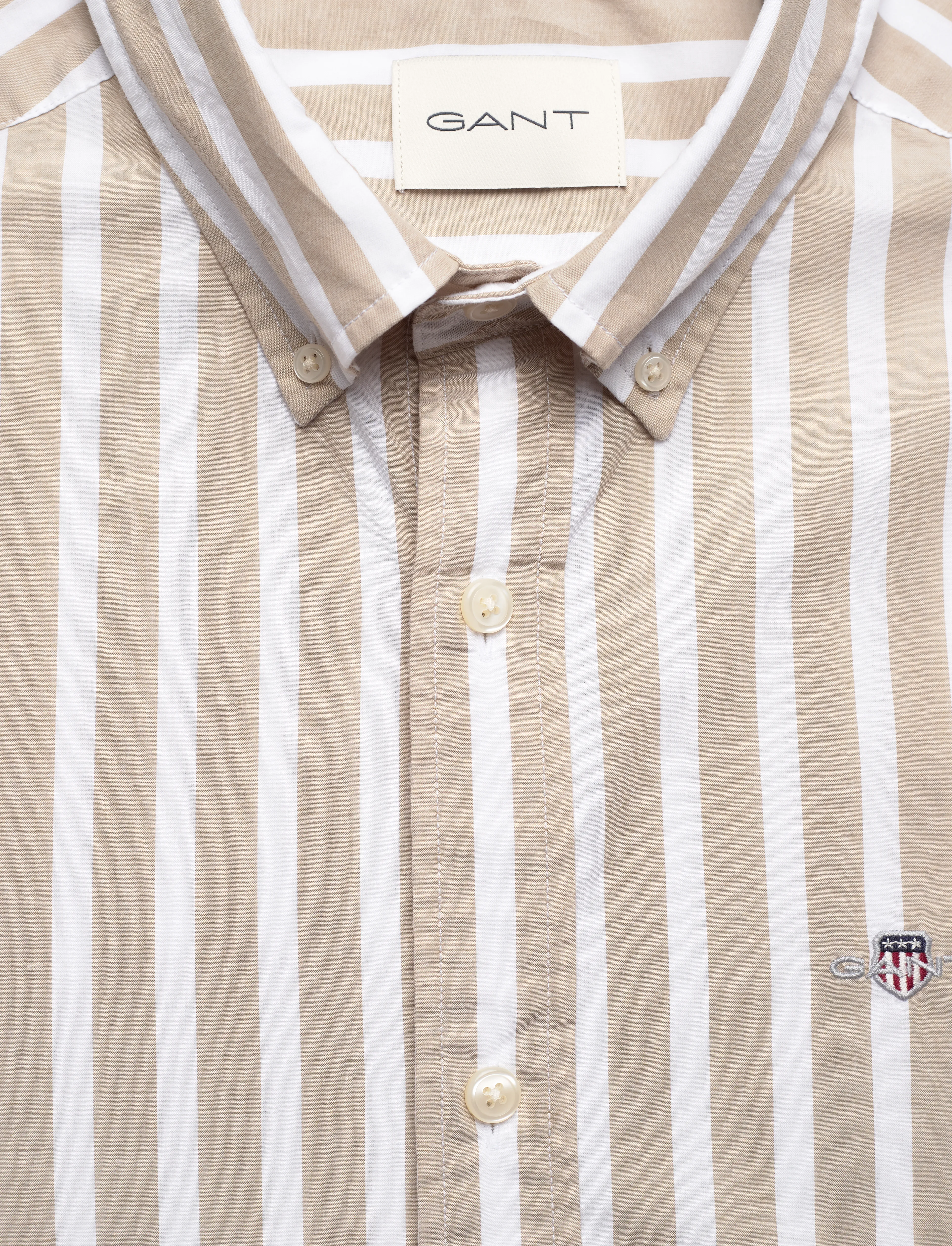 GANT - SLIM WIDE POPLIN STRIPE SHIRT - dried khaki - 2