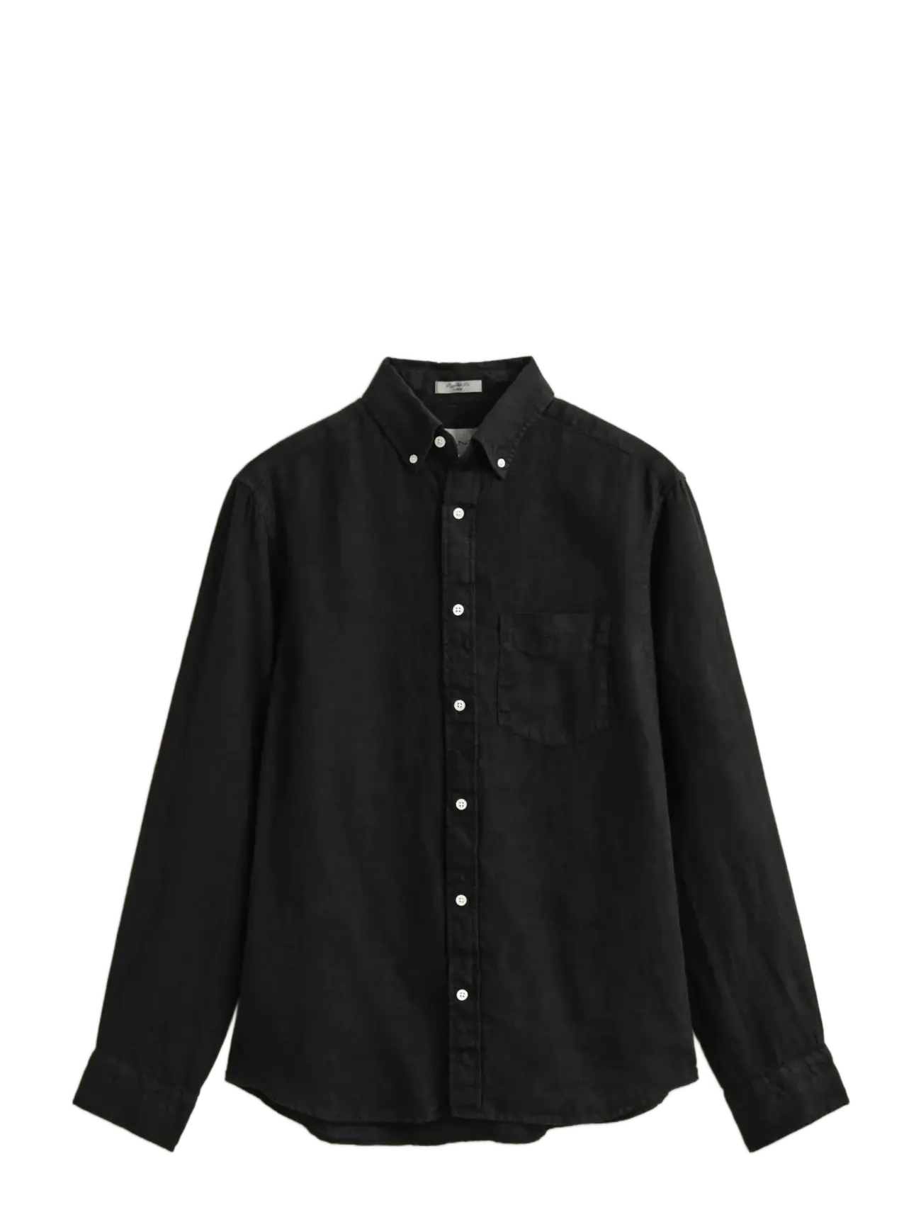 GANT Reg Gmnt Dyed Linen Shirt Schwarz - XL - Herren