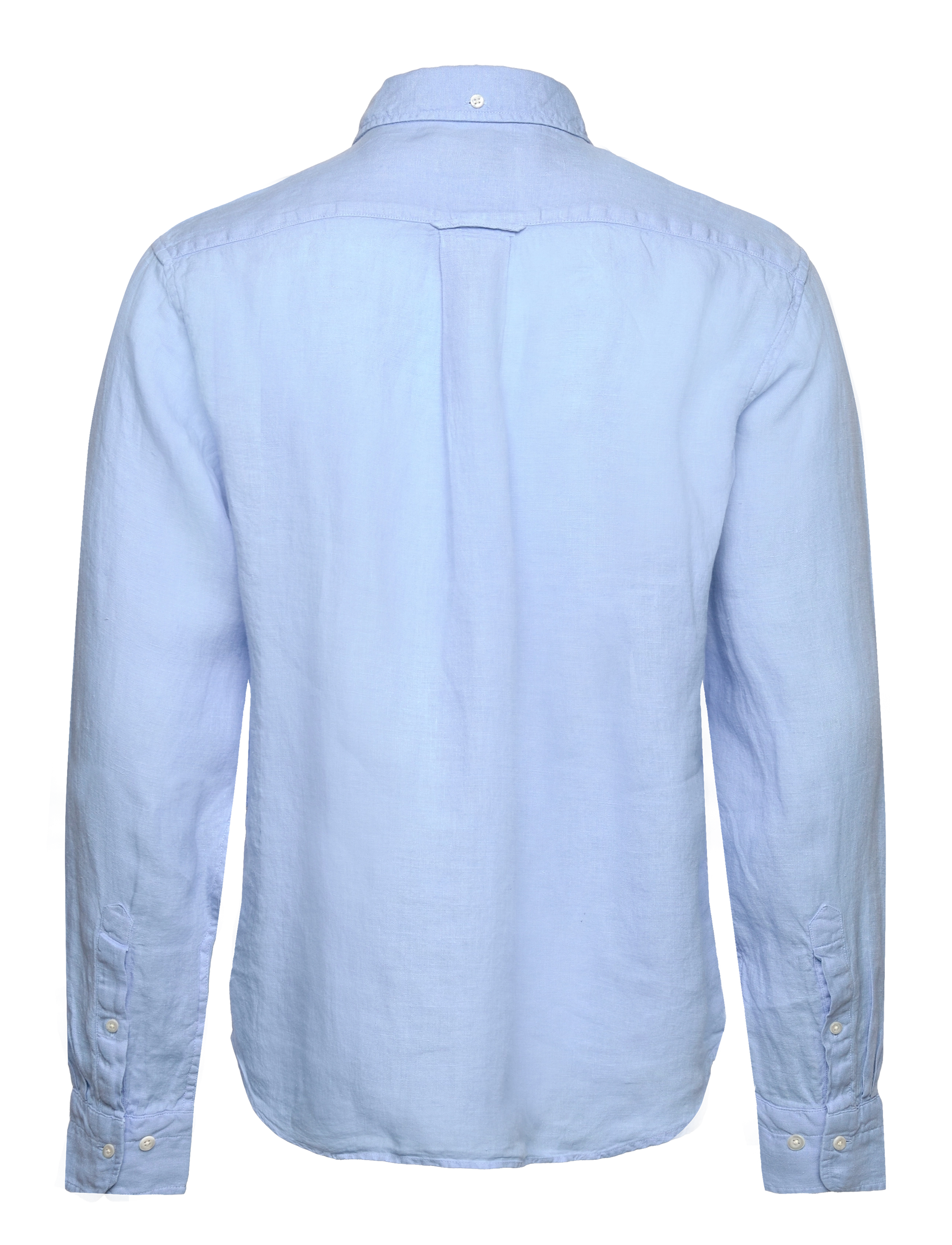 Gant - REG GMNT DYED LINEN SHIRT - hørskjorter - capri blue - 2