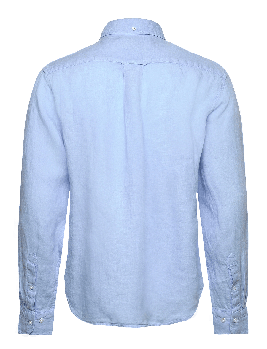 Gant - REG GMNT DYED LINEN SHIRT - leinenhemden - capri blue - 2