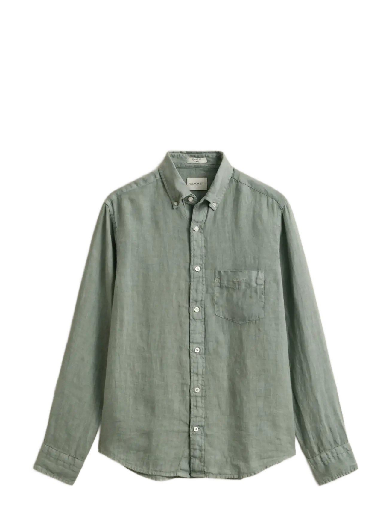 GANT Reg Gmnt Dyed Linen Shirt Khaki - XXL - Herren