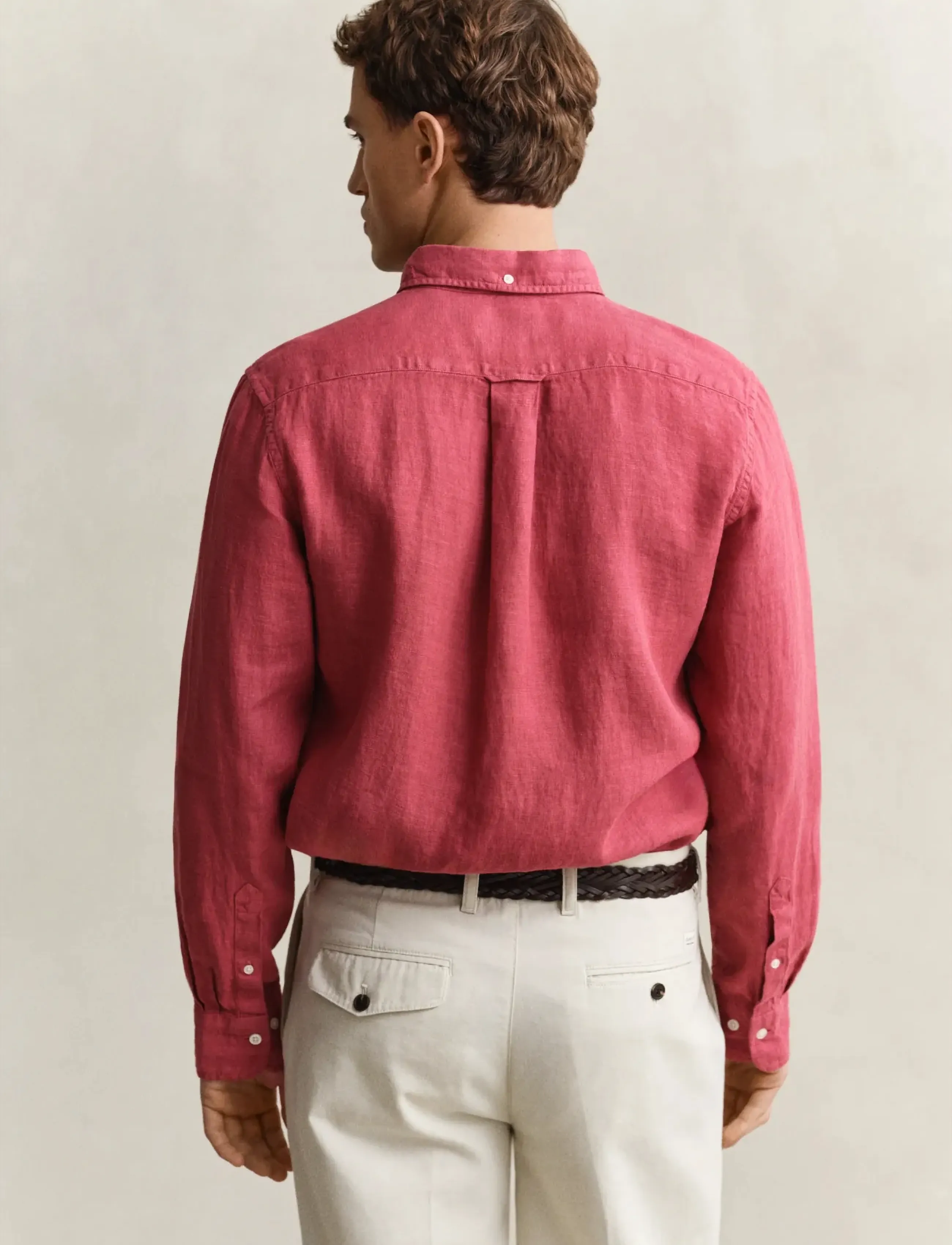 Gant - REG GMNT DYED LINEN SHIRT - hørskjorter - dusty brick red - 2
