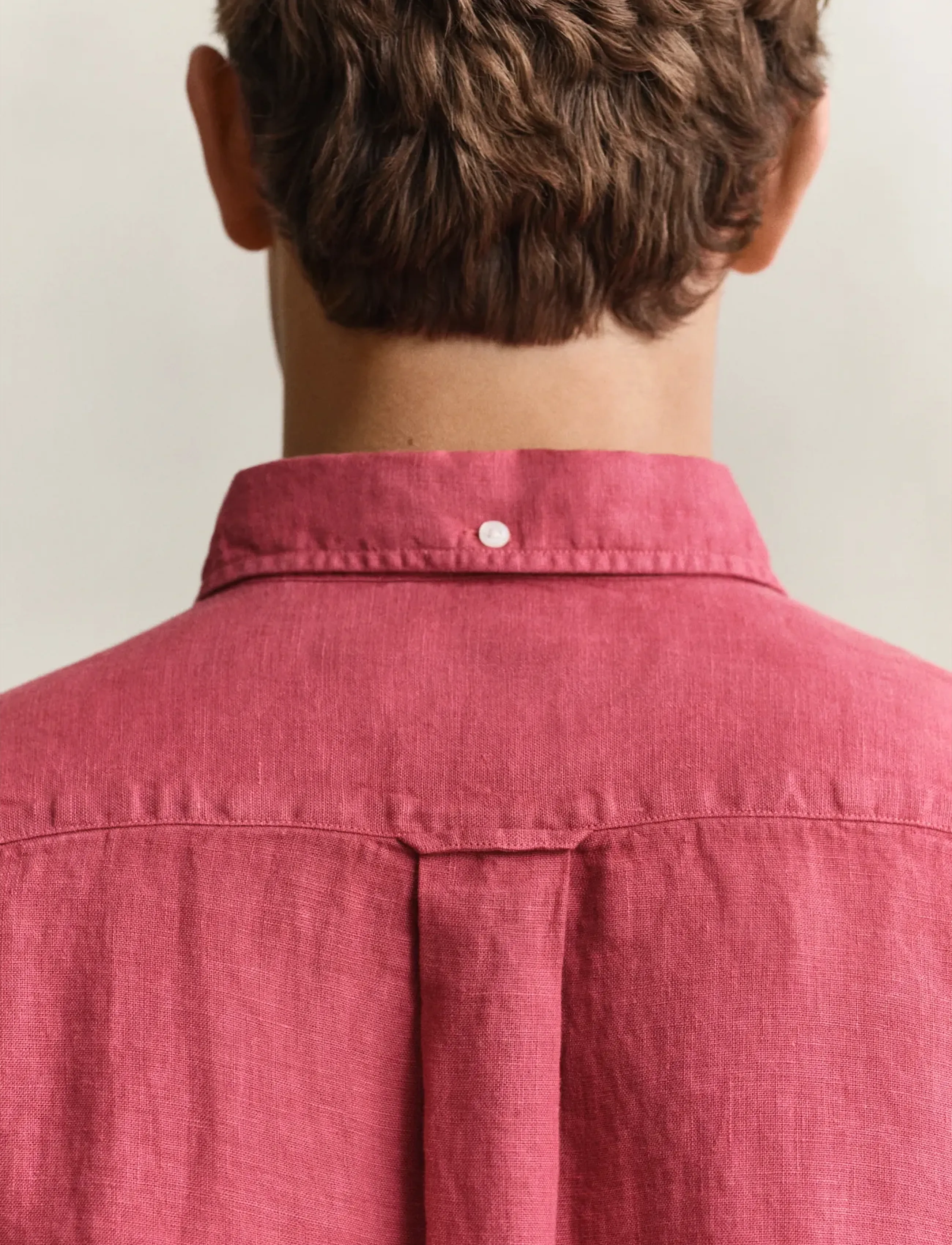Gant - REG GMNT DYED LINEN SHIRT - hørskjorter - dusty brick red - 3