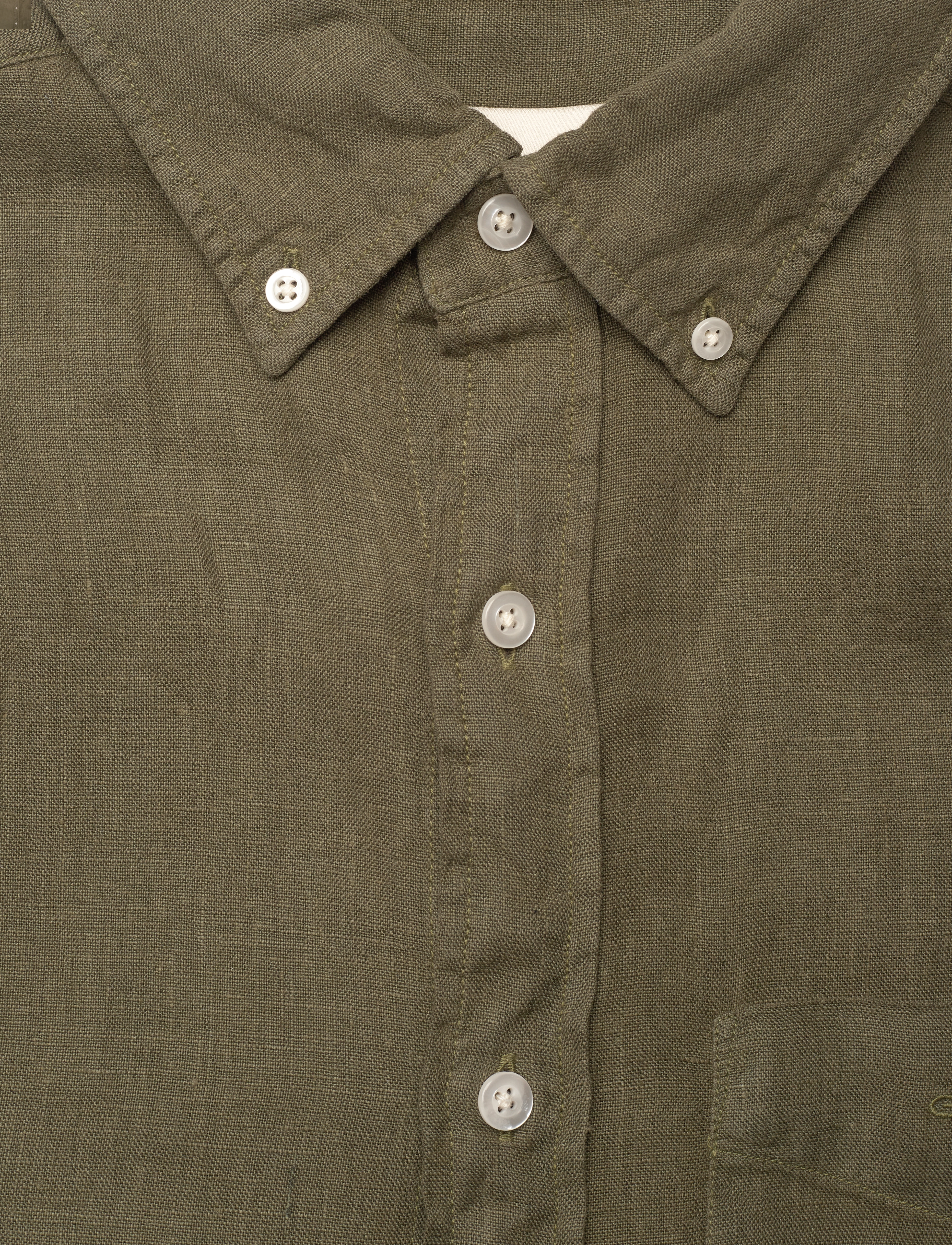 Gant - REG GMNT DYED LINEN SHIRT - linased särgid - juniper green - 2