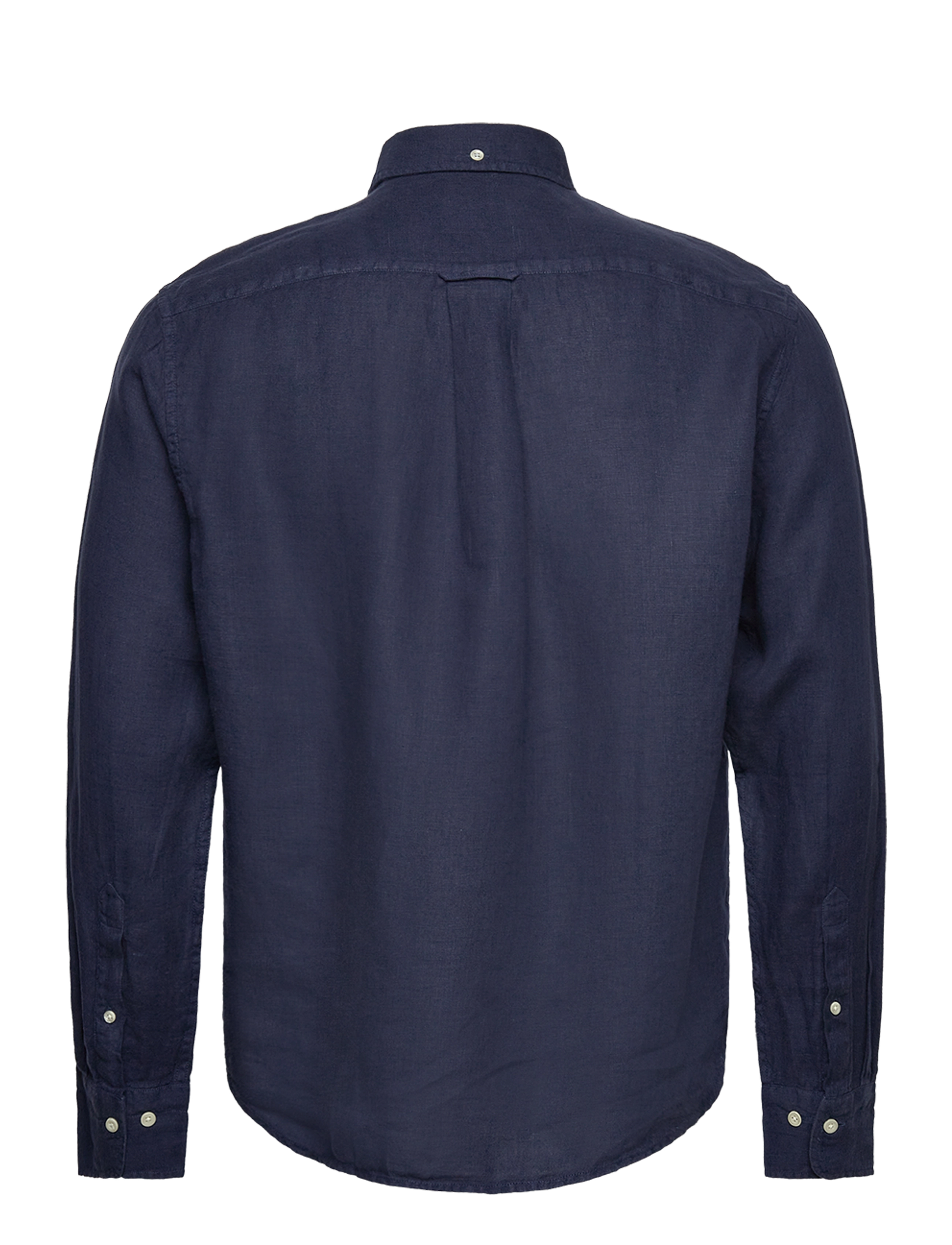 Gant - REG GMNT DYED LINEN SHIRT - leinenhemden - marine - 1