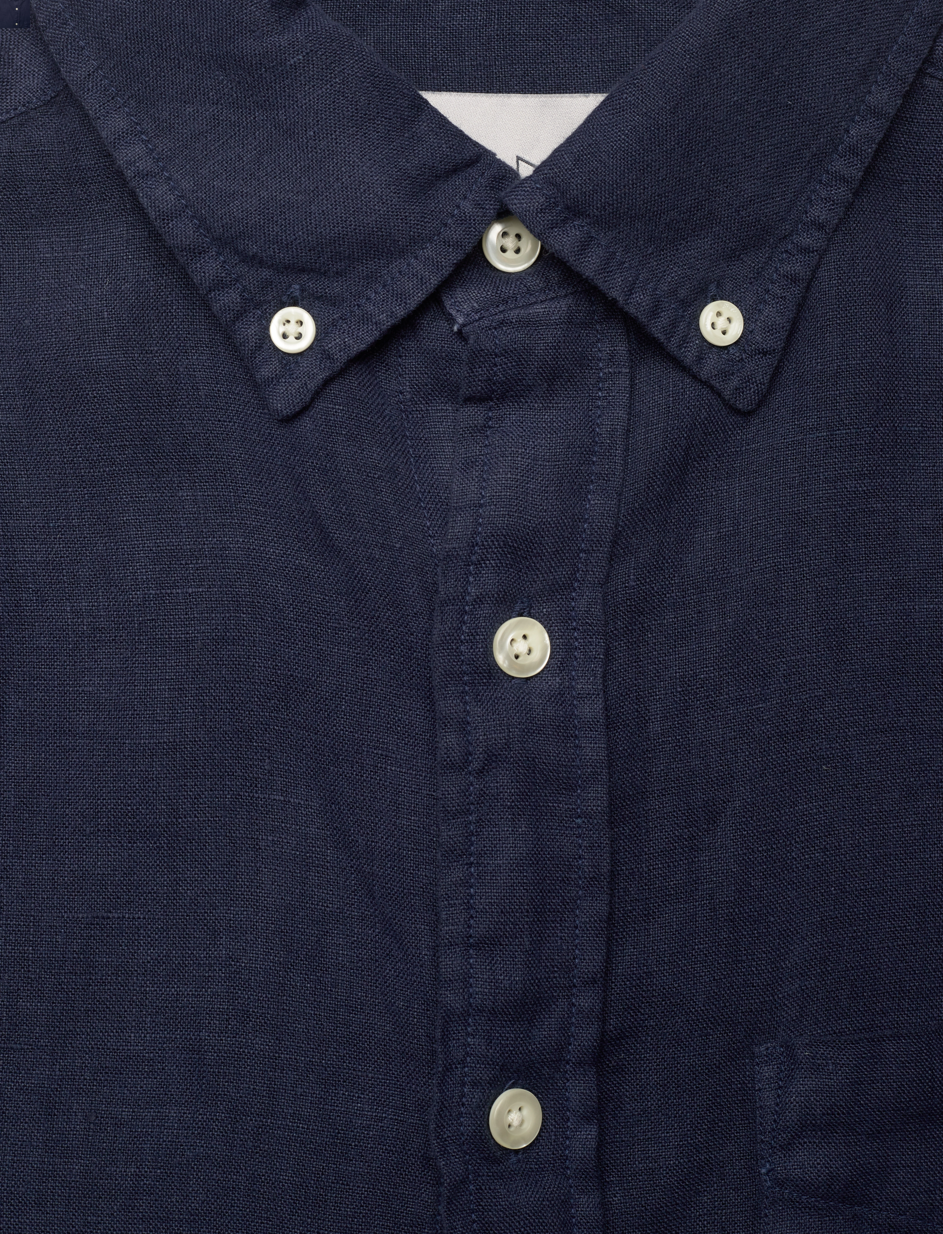 Gant - REG GMNT DYED LINEN SHIRT - leinenhemden - marine - 2