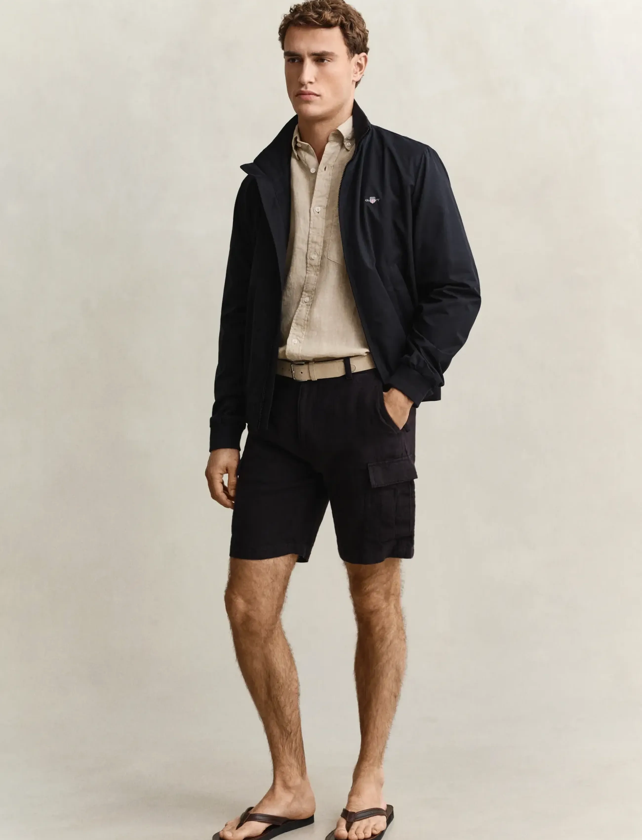 Gant - REG GMNT DYED LINEN SHIRT - hørskjorter - oat beige - 4