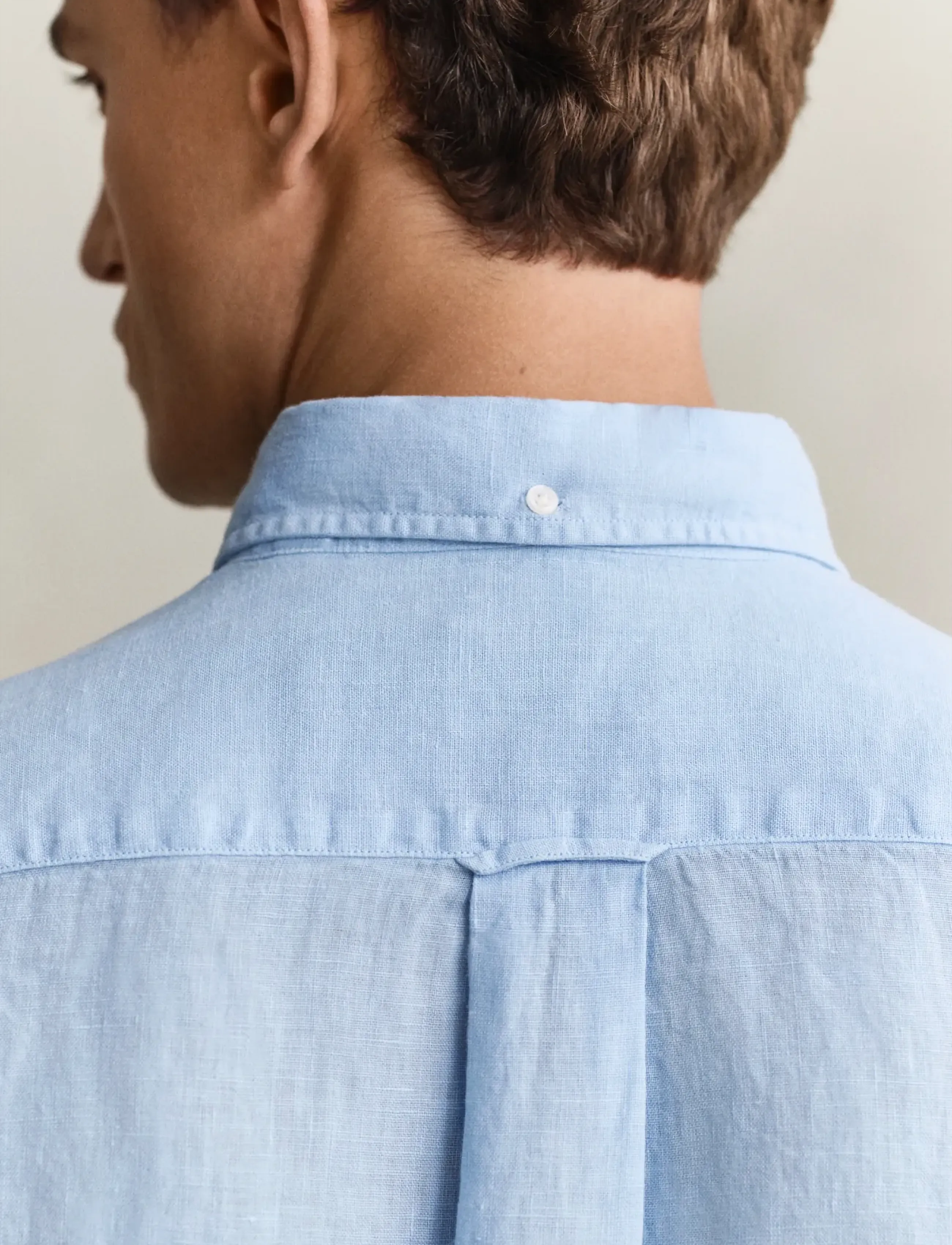 Gant - REG GMNT DYED LINEN SHIRT - hørskjorter - sky blue - 3