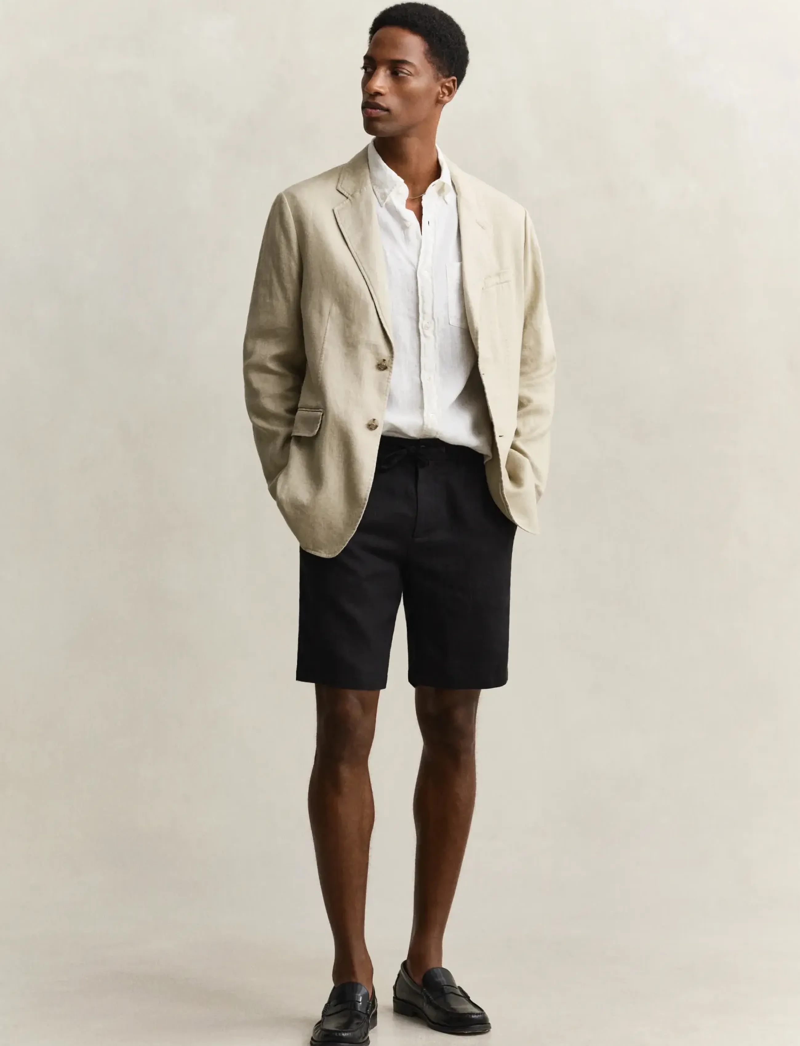 Gant - REG GMNT DYED LINEN SHIRT - hørskjorter - white - 4