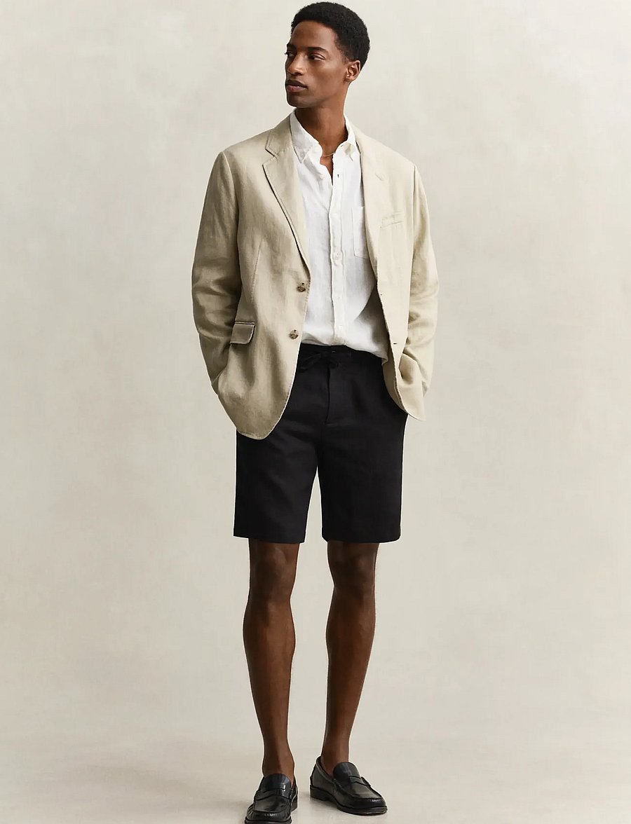 Gant - REG GMNT DYED LINEN SHIRT - leinenhemden - white - 4