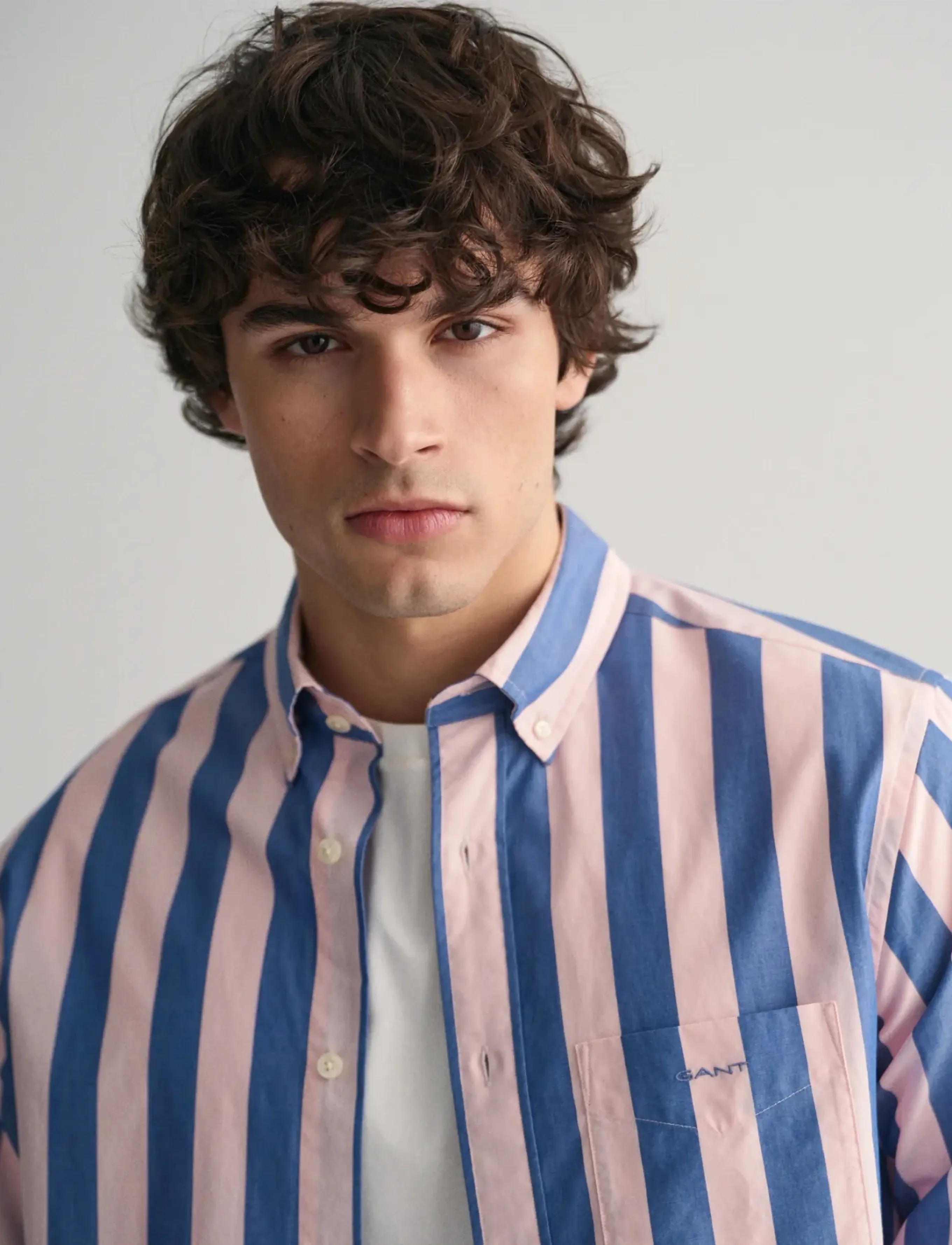 Gant - REG POPLIN PARASOL STRIPE SHIRT - chemises à rayures - blushing pink - 4