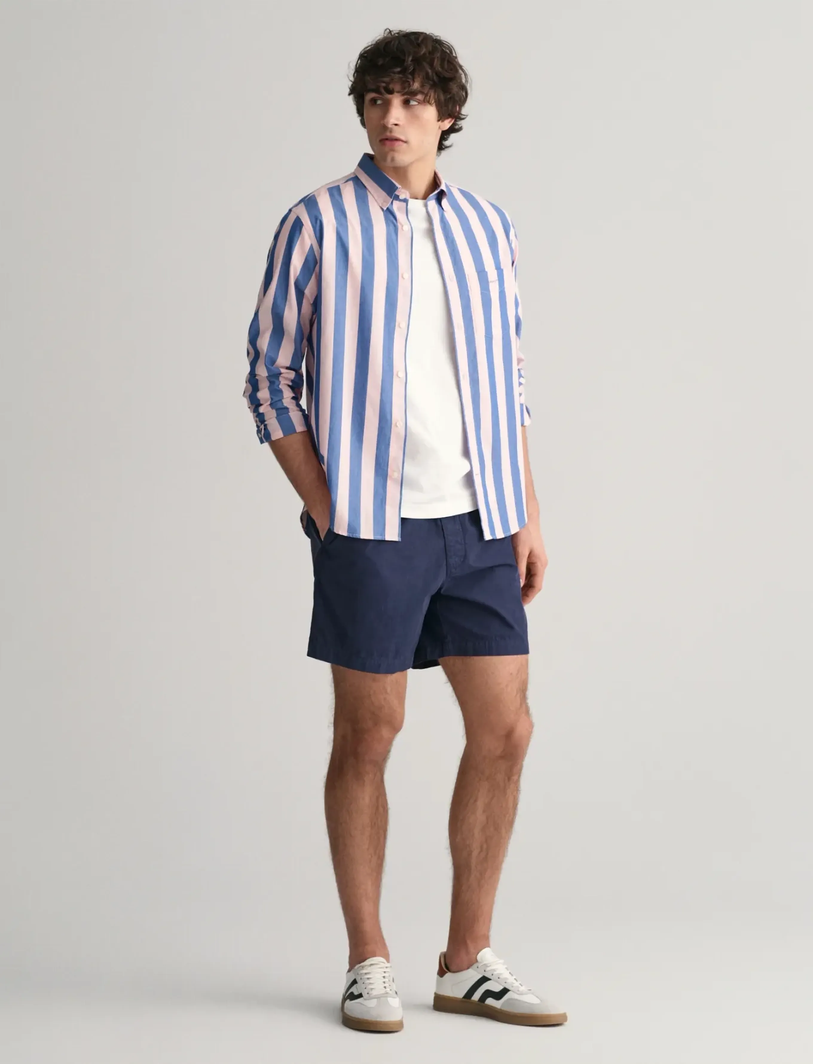 Gant - REG POPLIN PARASOL STRIPE SHIRT - chemises à rayures - blushing pink - 5