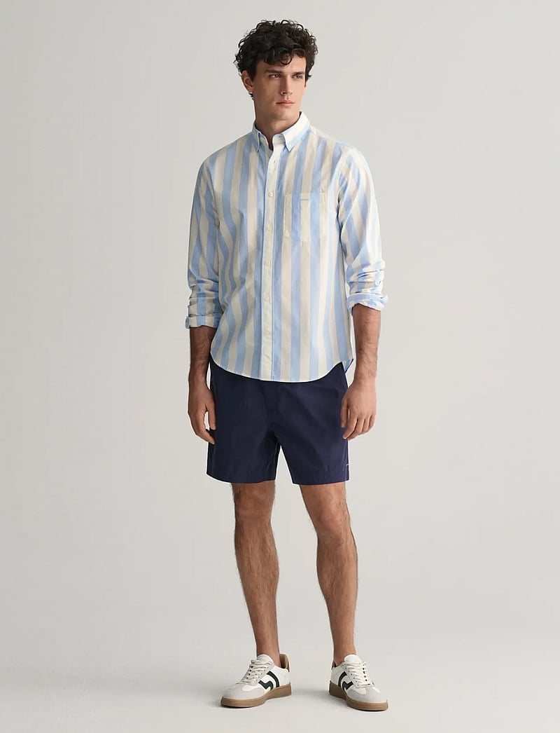 GANT - REG POPLIN PARASOL STRIPE SHIRT - gestreifte hemden - capri blue - 4
