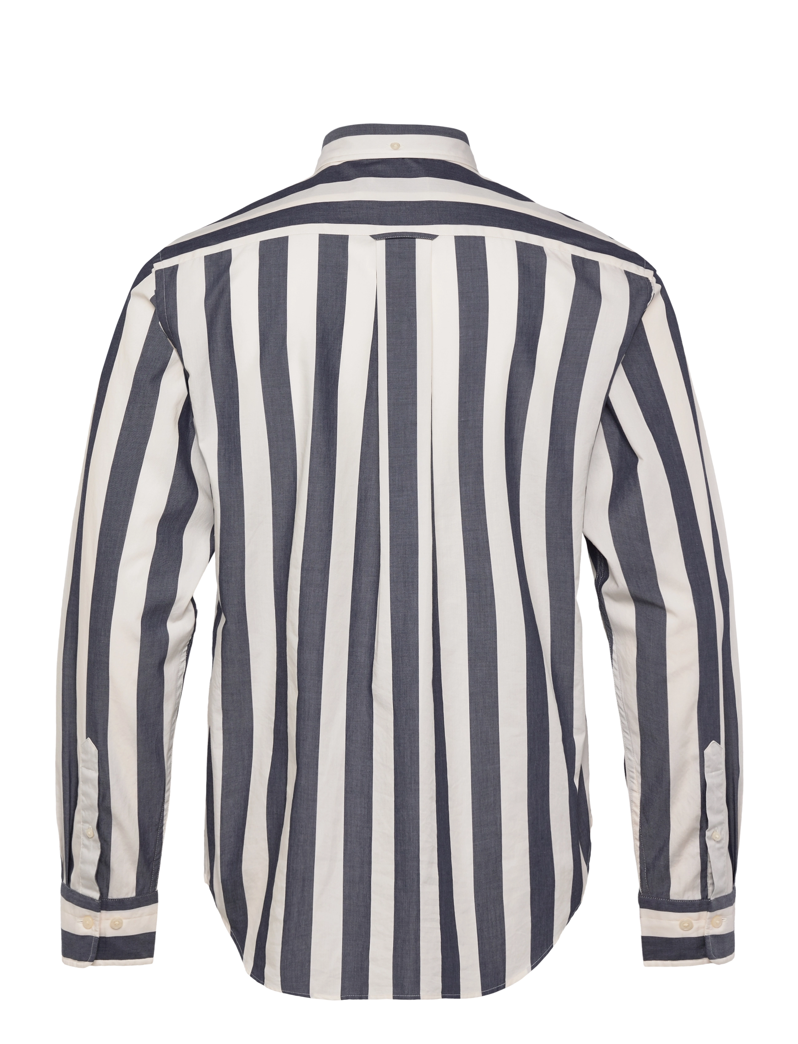 Gant - REG POPLIN PARASOL STRIPE SHIRT - stribede skjorter - evening blue - 1