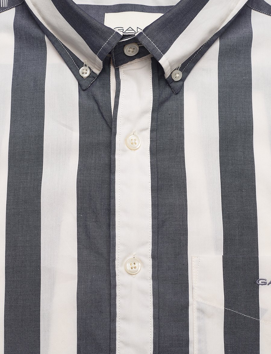 Gant - REG POPLIN PARASOL STRIPE SHIRT - stribede skjorter - evening blue - 2