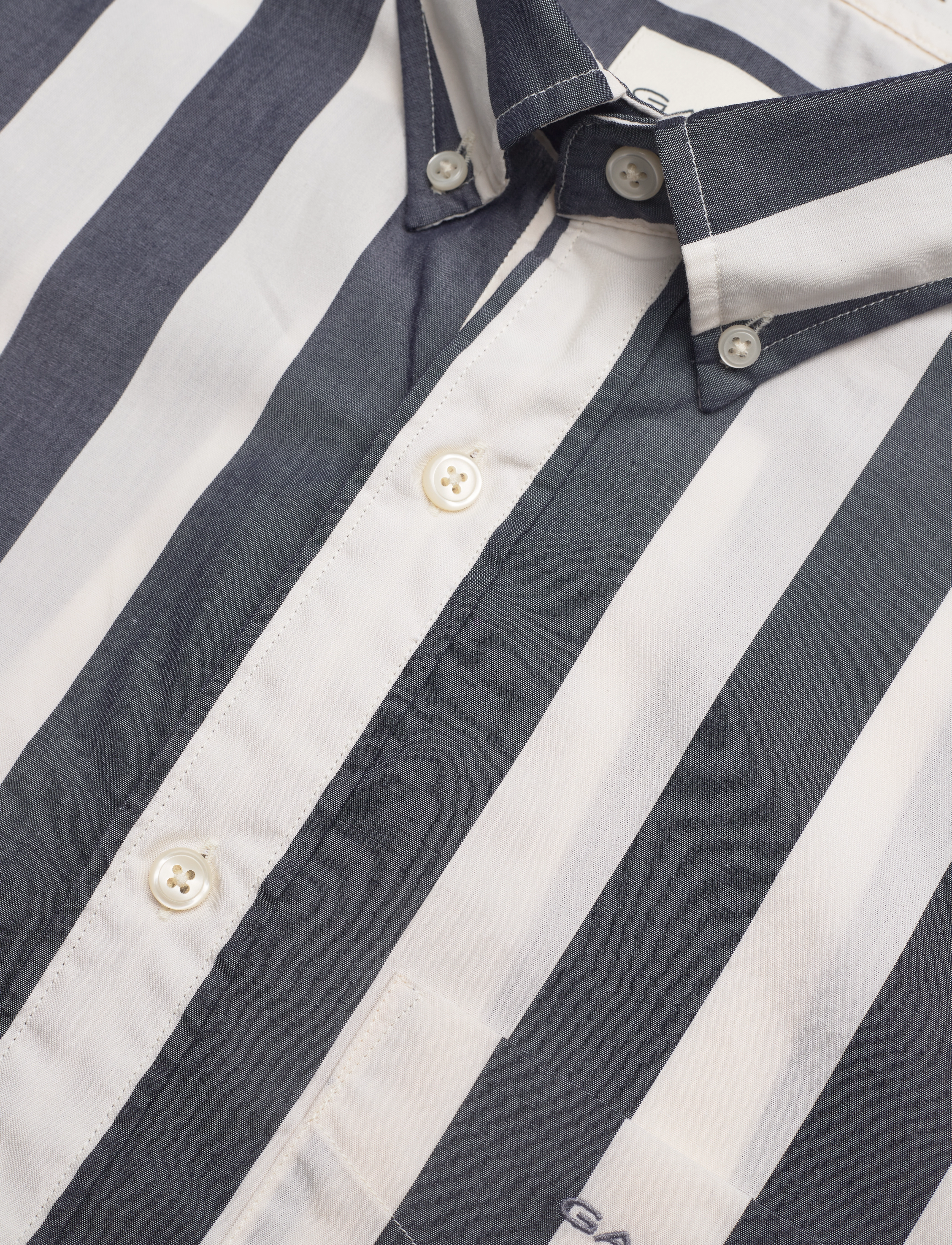 Gant - REG POPLIN PARASOL STRIPE SHIRT - stribede skjorter - evening blue - 3