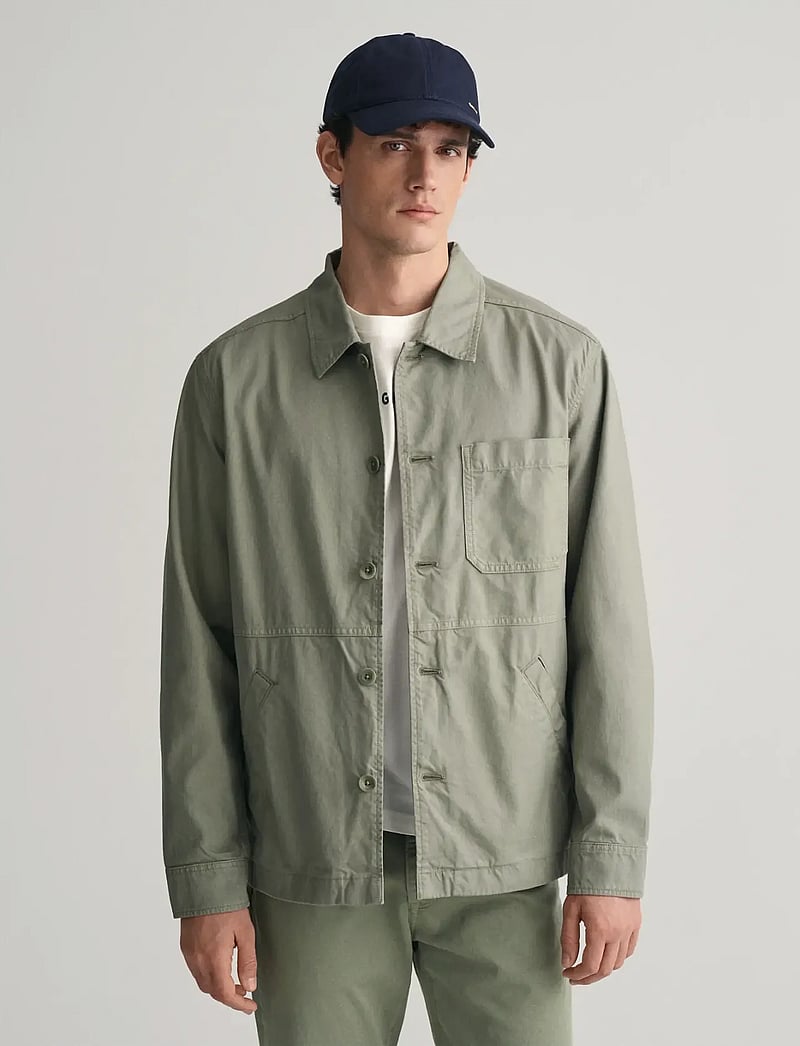GANT - GMNT DYED OVERSHIRT - shoppa efter tillfälle - dry green - 0