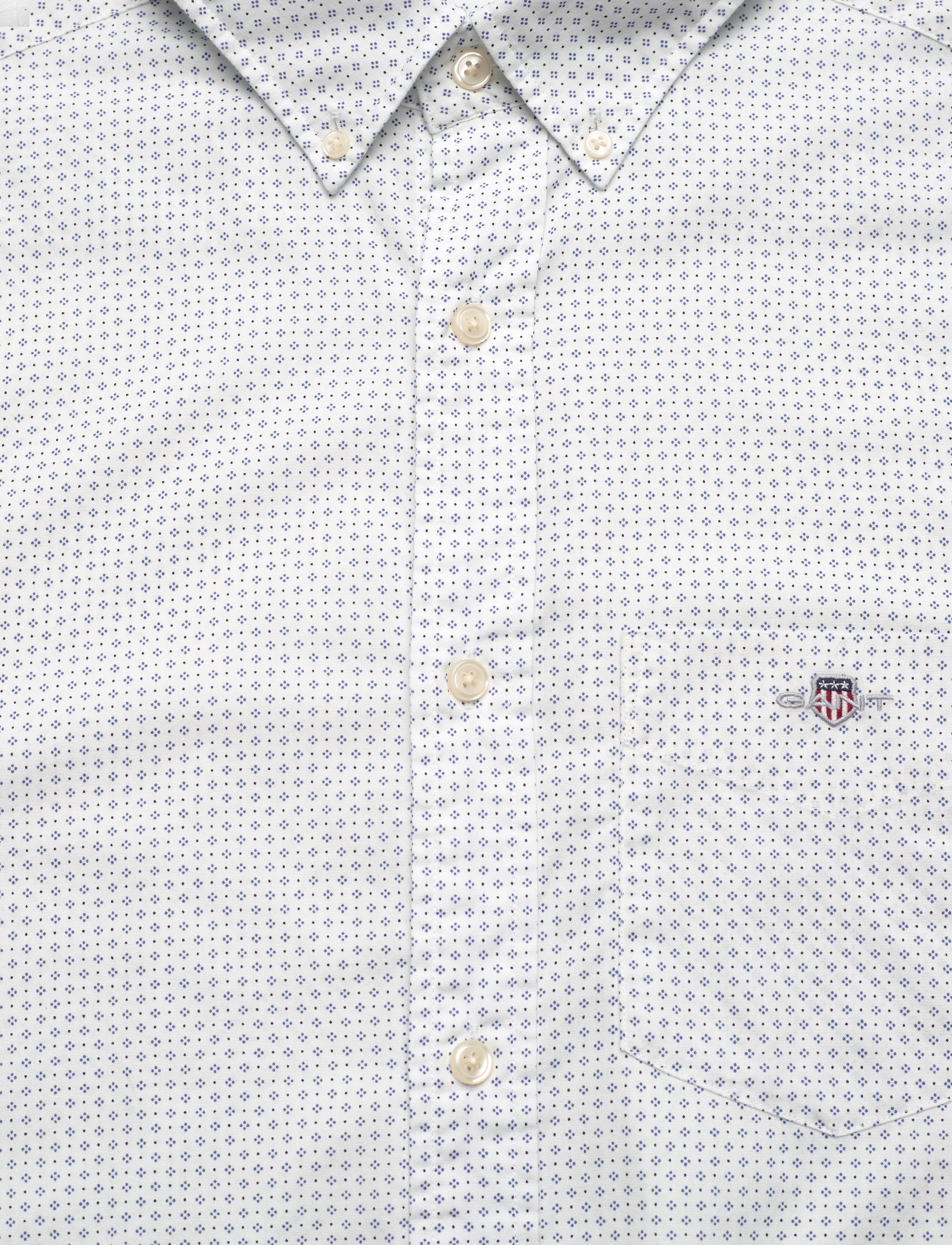 GANT - REG MICRO PRINT SHIRT - eggshell - 2