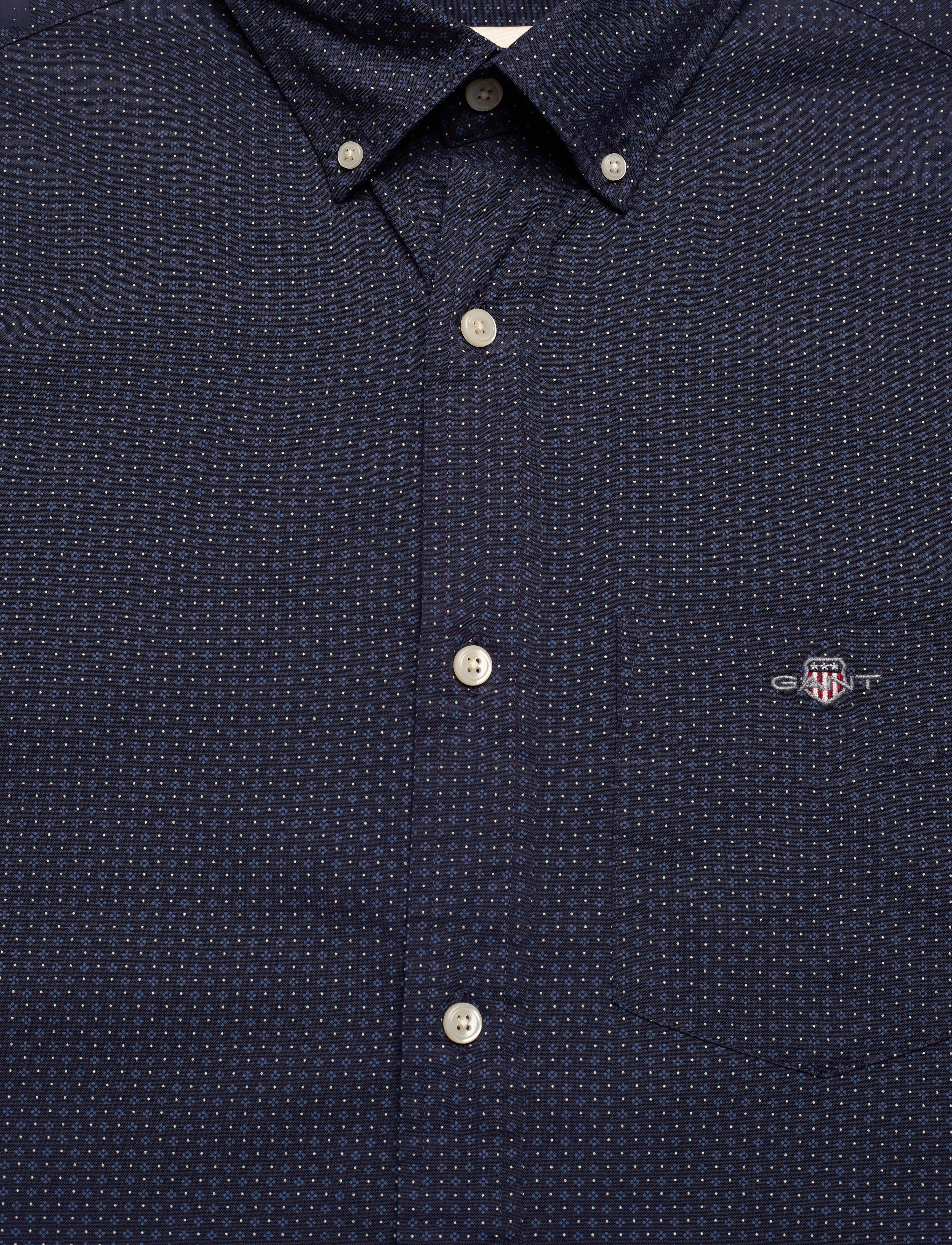 GANT - REG MICRO PRINT SHIRT - evening blue - 2