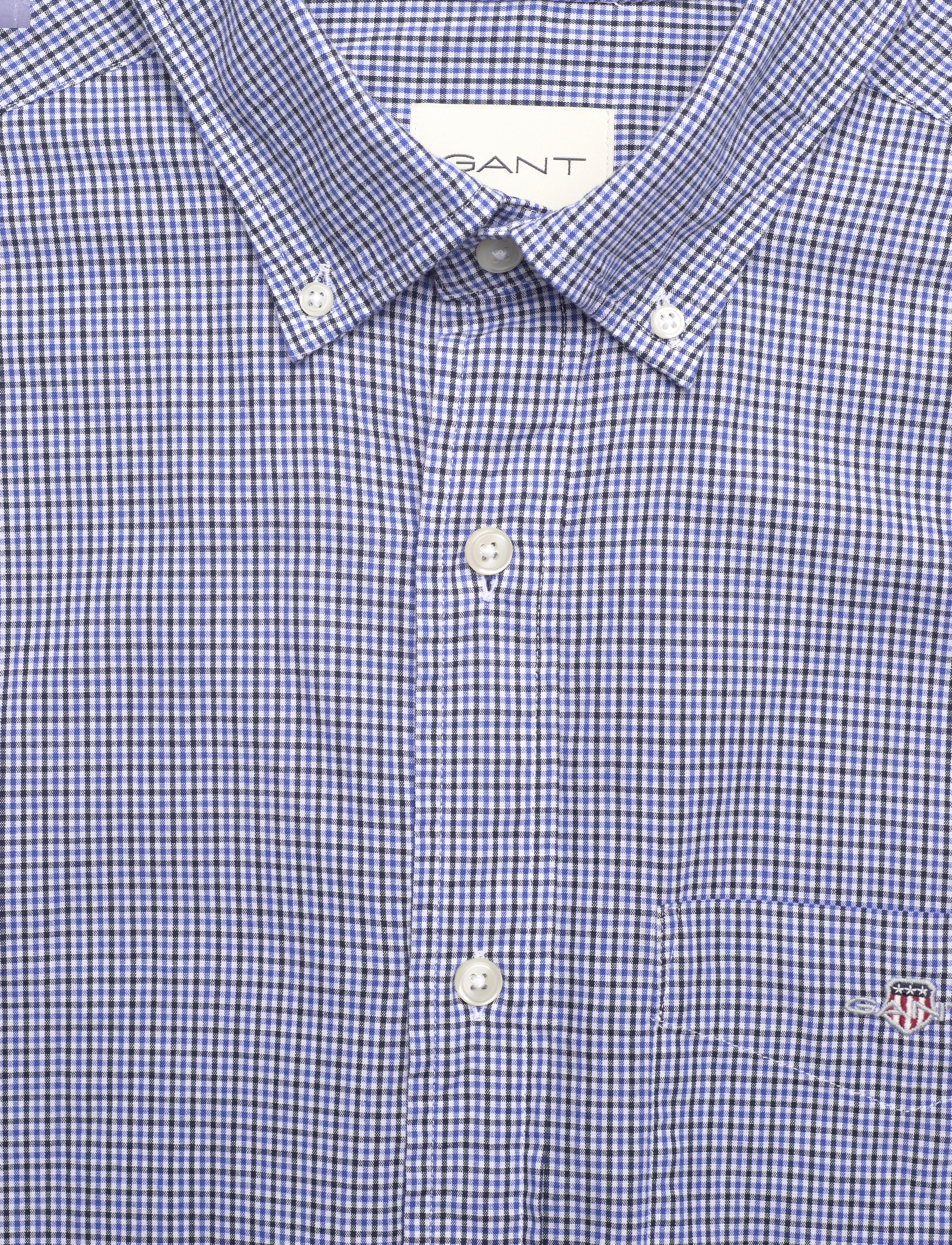 Gant - REG POPLIN MICRO GINGHAM SHIRT - college blue - 2