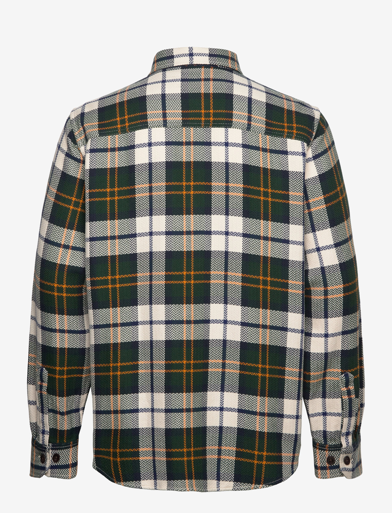 GANT - HERRINGBONE CHECK OVERSHIRT - ternede skjorter - tartan green - 1