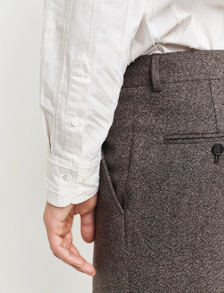 Gant - REL TEXTURE STRIPE SHIRT - casual hemden - cream - 3