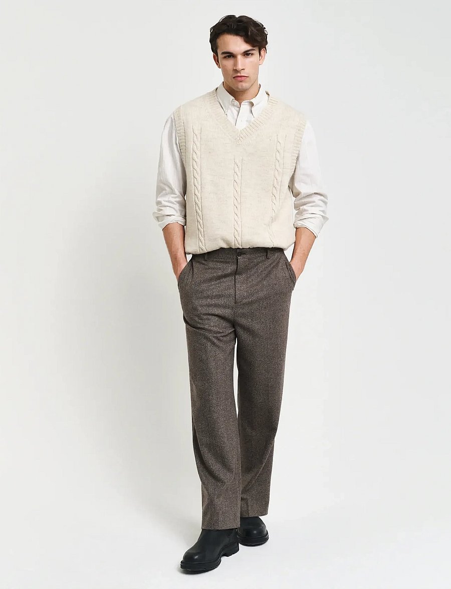 Gant - REL TEXTURE STRIPE SHIRT - casual hemden - cream - 4