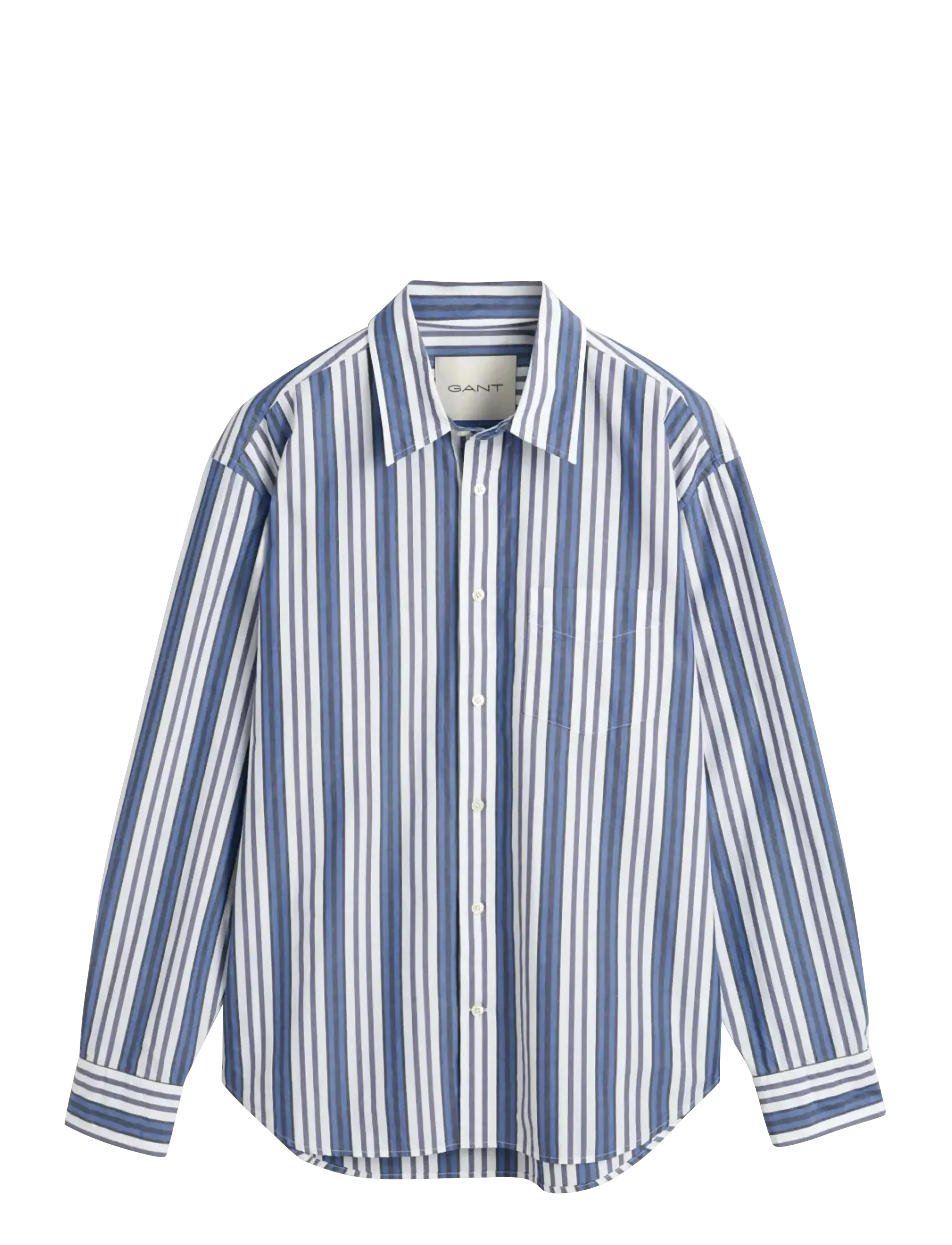GANT REL PAPERY POPLIN STRIPE SHIRT - GANT - COLLEGE BLUE / blue