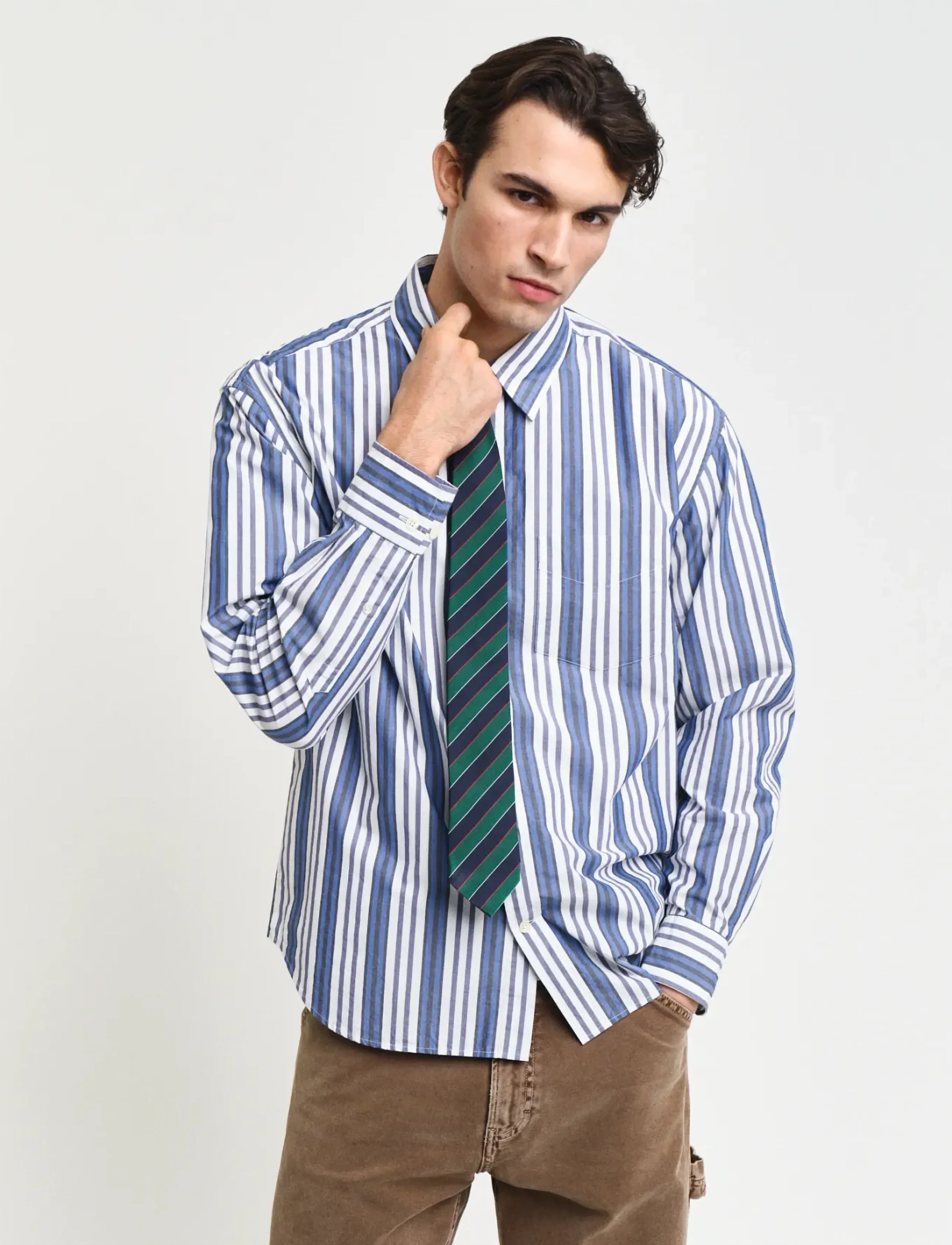 Gant Rel Papery Poplin Stripe Shirt, S, Shirts, Blau - Striped Männerswear