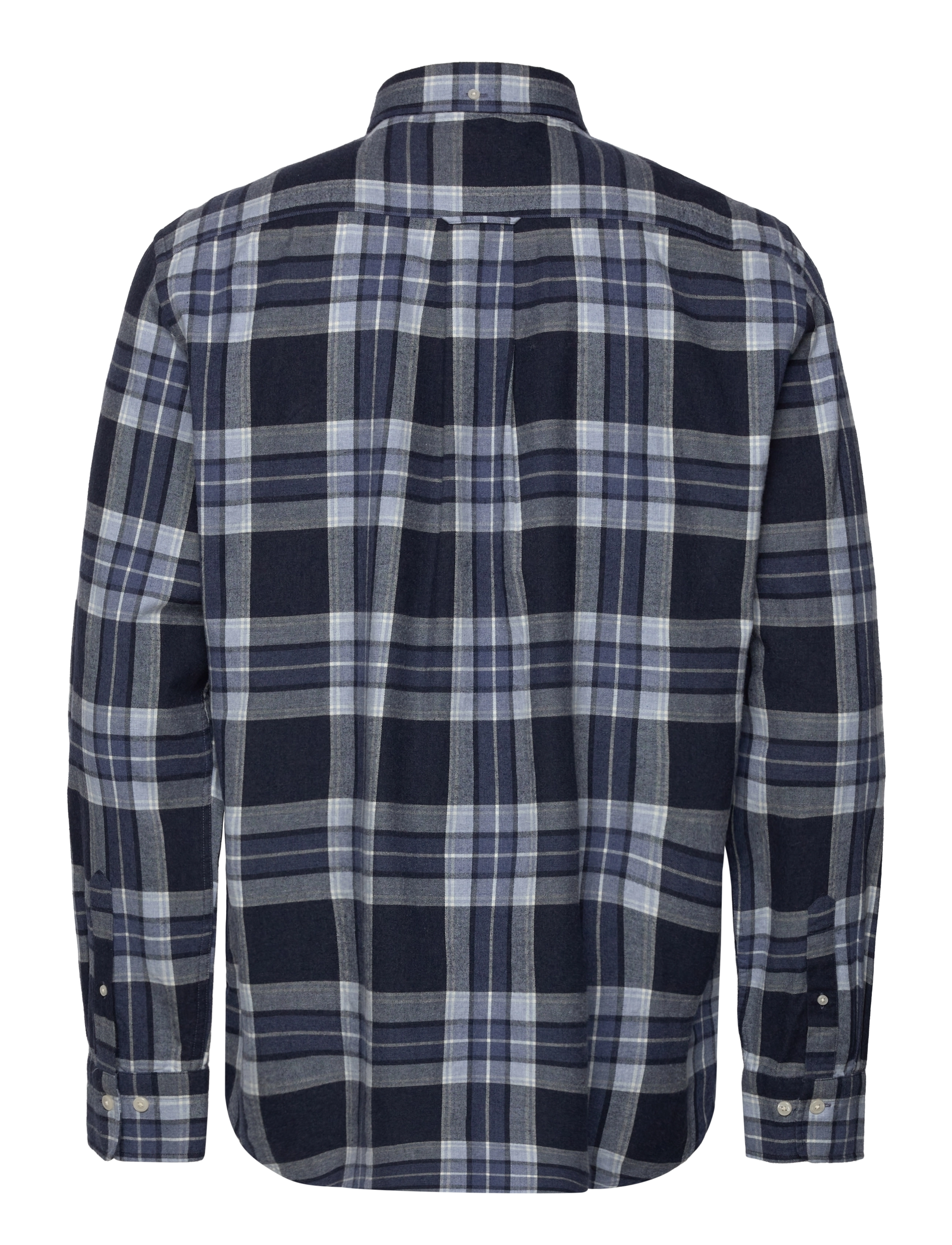 GANT - REG TARTAN MELANGE CHECK SHIRT - evening blue - 3