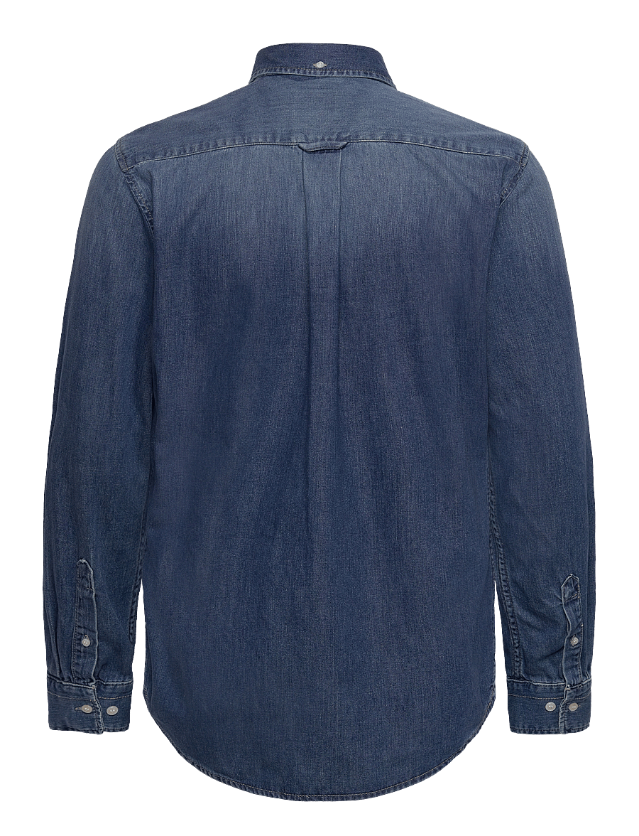 Gant - REG DENIM SHIRT - jeanshemden - mid blue worn in - 2