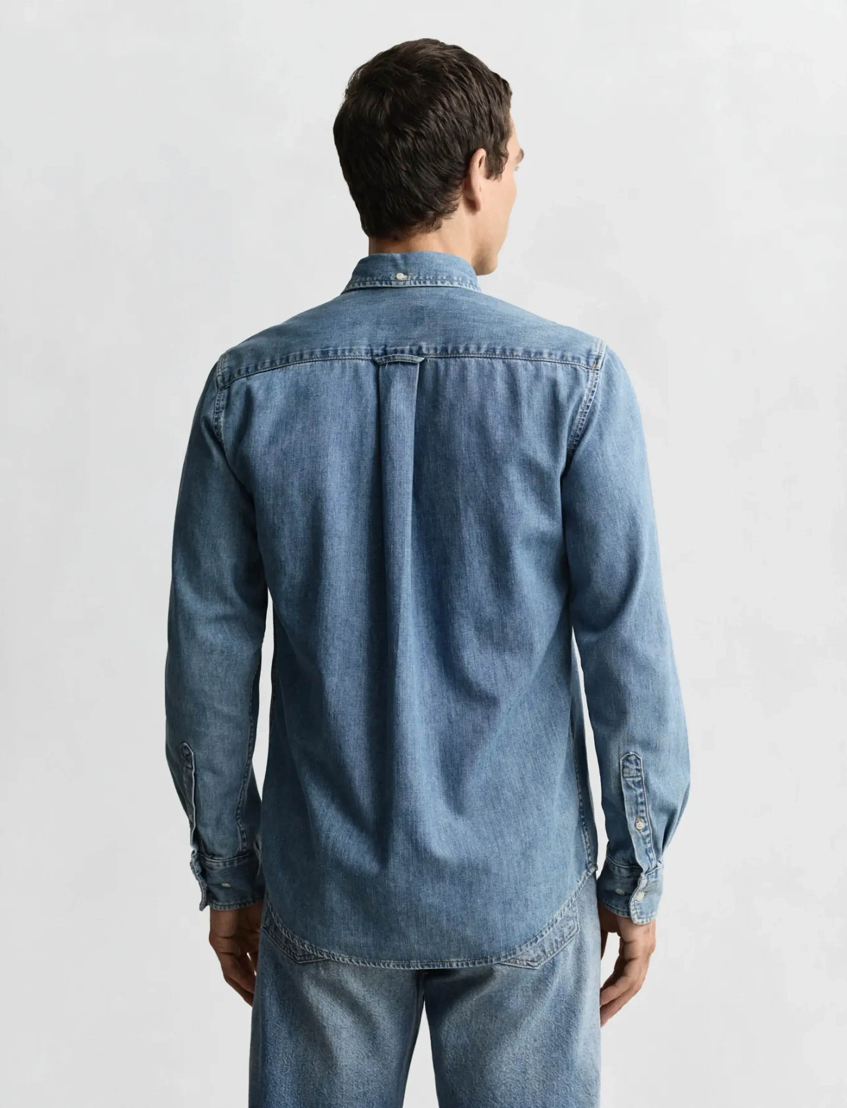 Gant - REG DENIM SHIRT - jeanshemden - semi light blue worn in - 2